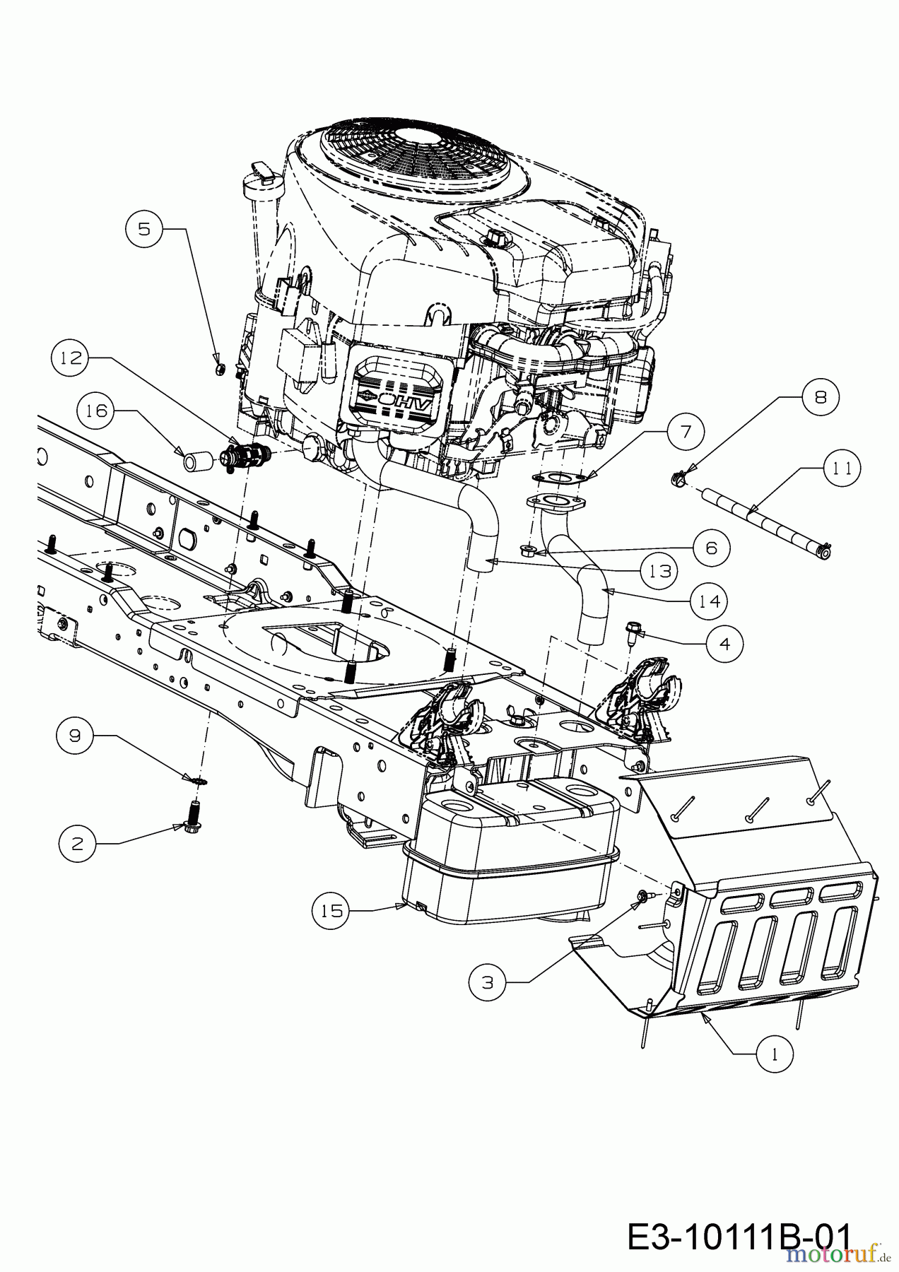 Wolf-Garten Rasentraktoren 106.220 HP 13QAA1VR650 (2019) Motorzubehör
