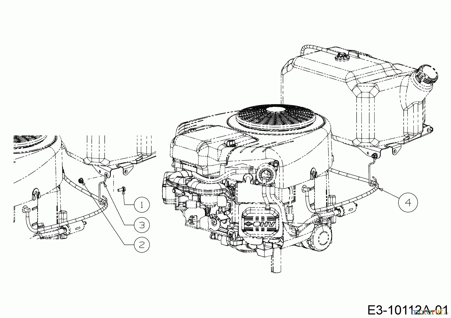 Wolf-Garten Rasentraktoren 106.220 HP 13PAA1VR650 (2018) Entlüftungsschlauch