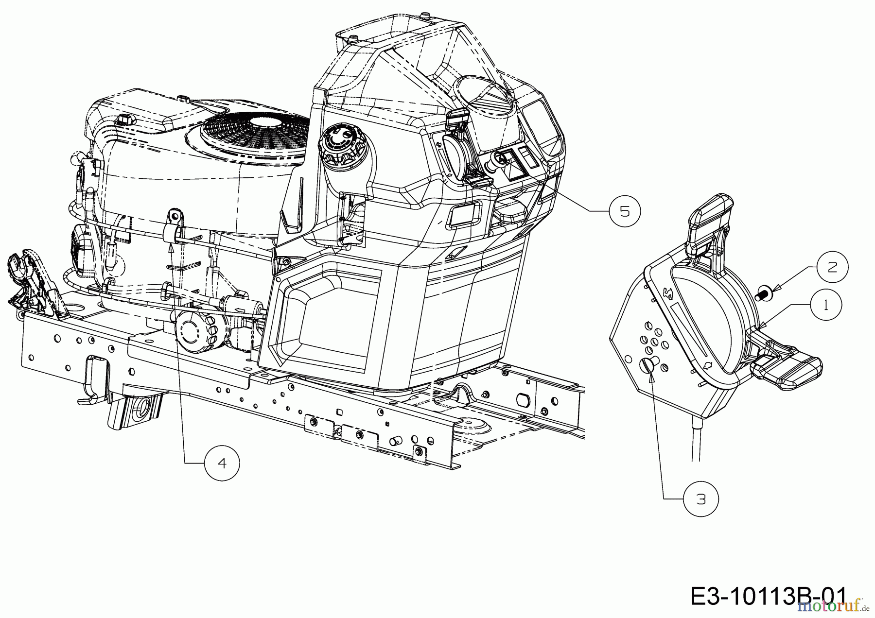 Wolf-Garten Rasentraktoren 106.220 HP 13QAA1VR650 (2020) Choke- und Gaszug