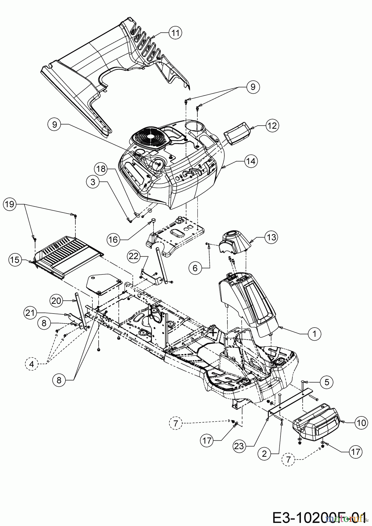 Wolf-Garten Rasentraktoren Scooter Hydro 13B721SD650 (2020) Verkleidungen