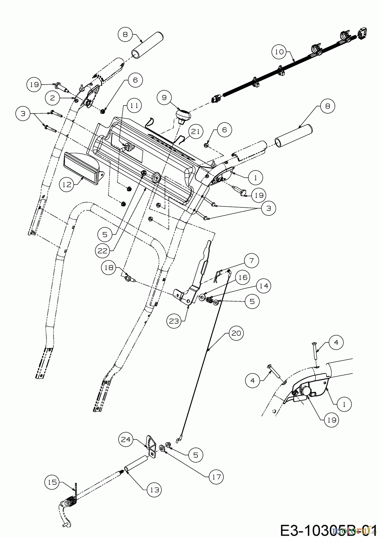 Wolf-Garten Schneefräsen SF 61 E 31AW6BF2650 (2020) Armaturenbrett