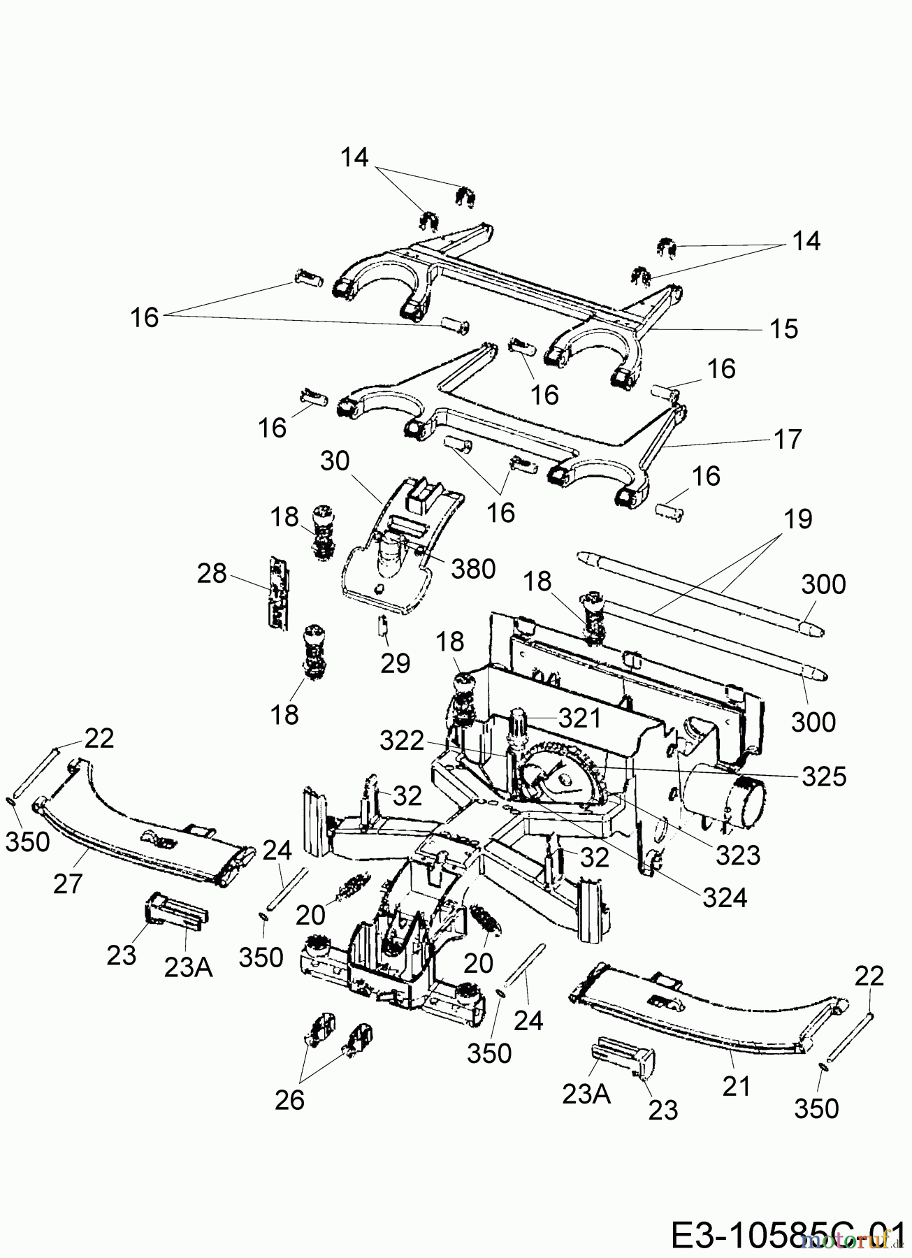 Wolf-Garten Mähroboter Expert Robo Scooter 1800 18AO18LF650 (2015) Frontplatine, Höhenverstellung, Schwimmer