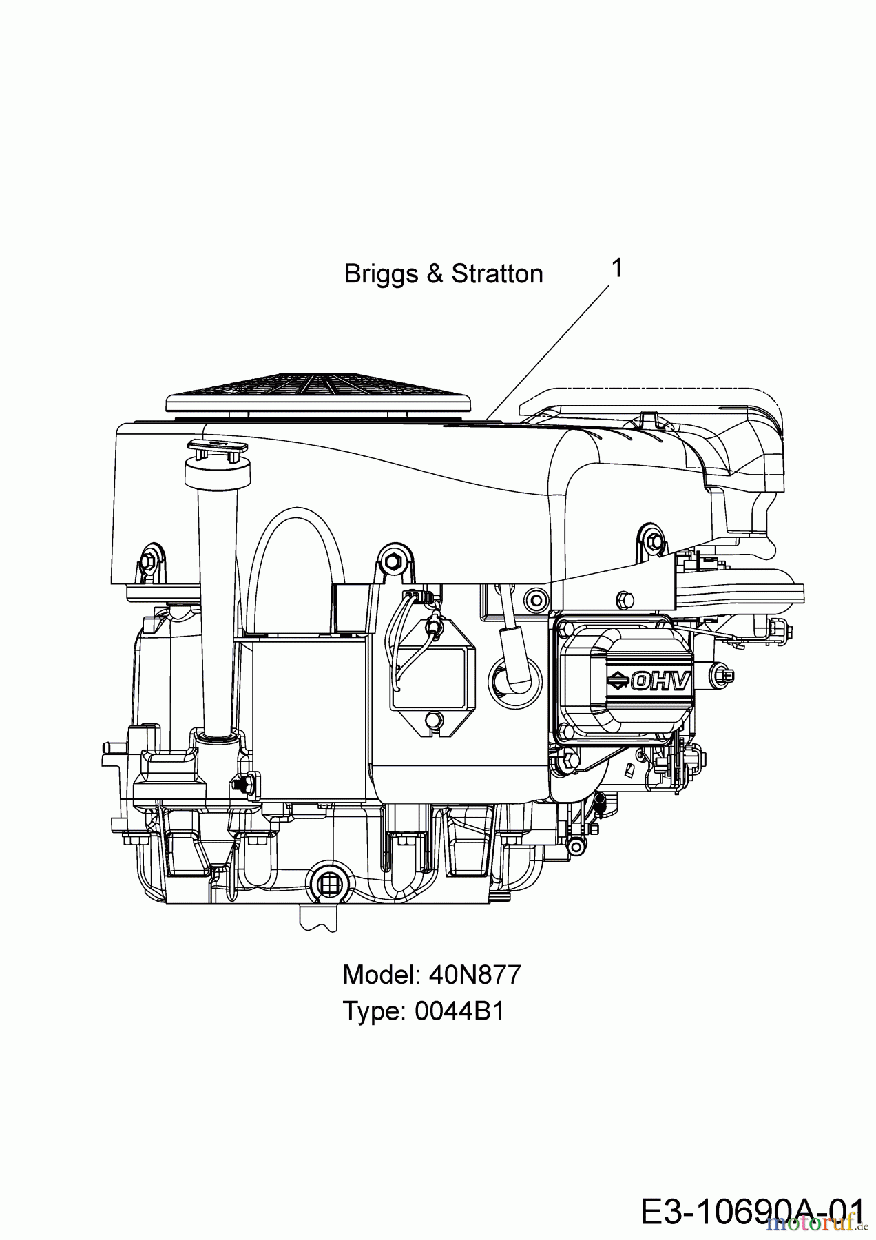 Wolf-Garten Rasentraktoren 106.220 HP 13PAA1VR650 (2019) Motor Briggs & Stratton