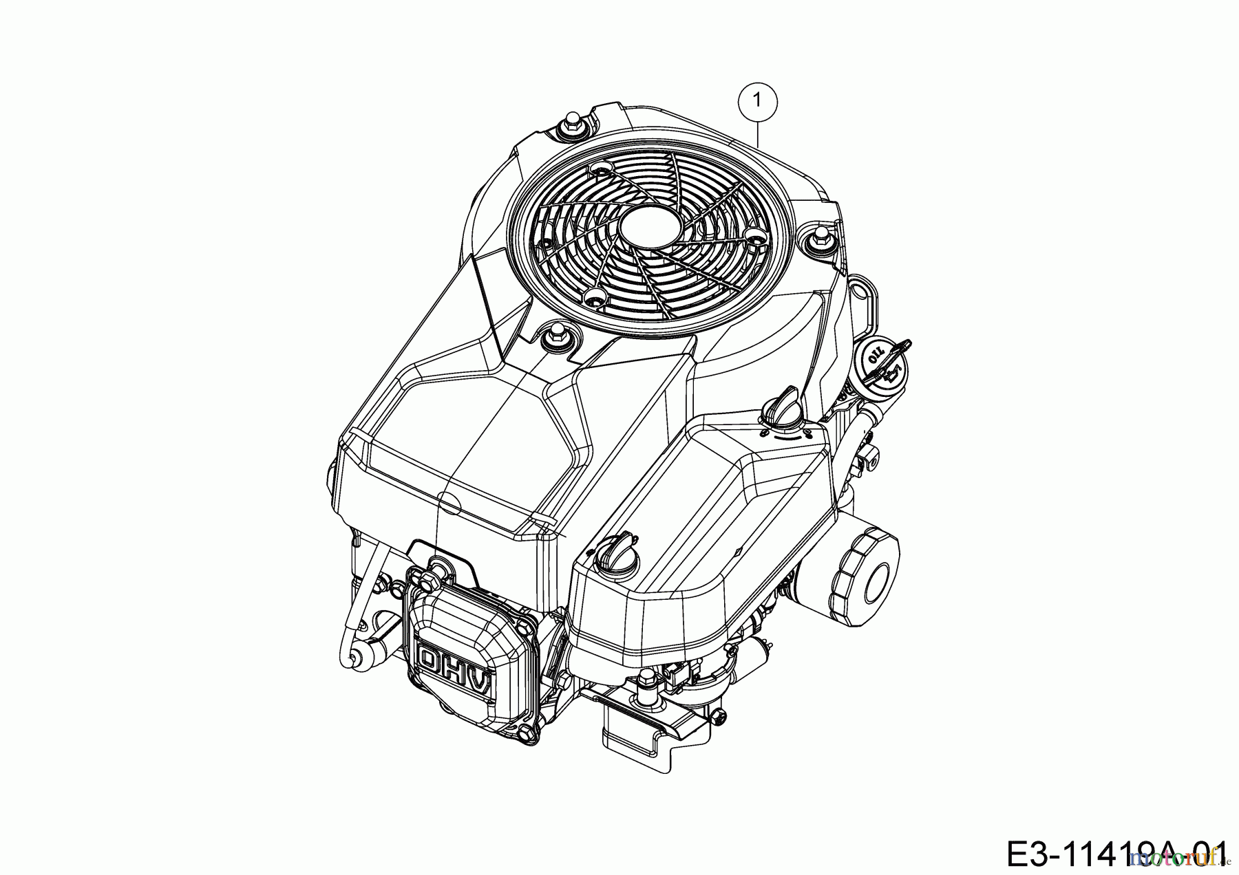Wolf-Garten Rasentraktoren 95.165 H 13DDA1VB650 (2019) Motor B&S