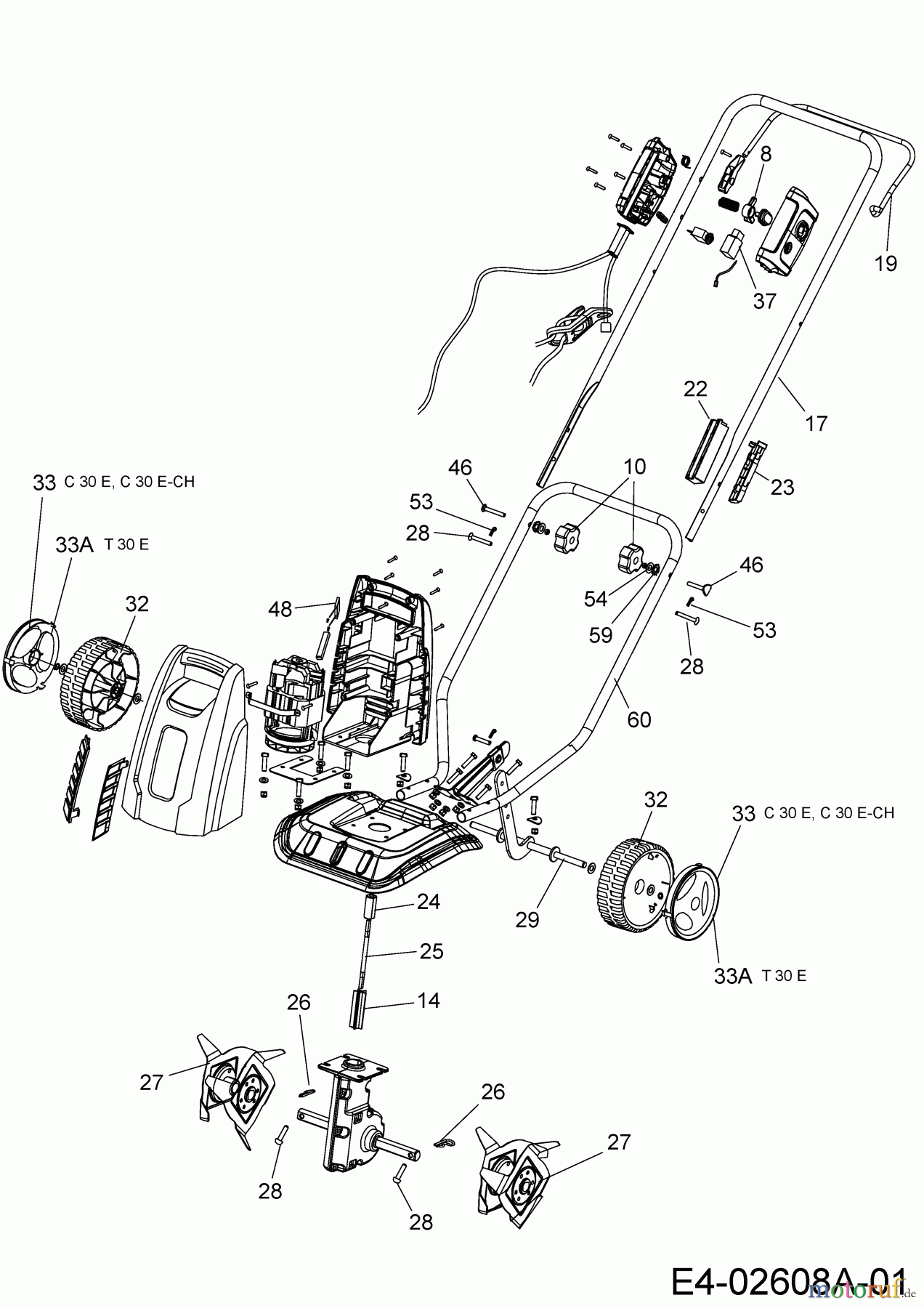 Wolf-Garten Motorhacken C 30 E 21B-106B650 (2019) Grundgerät