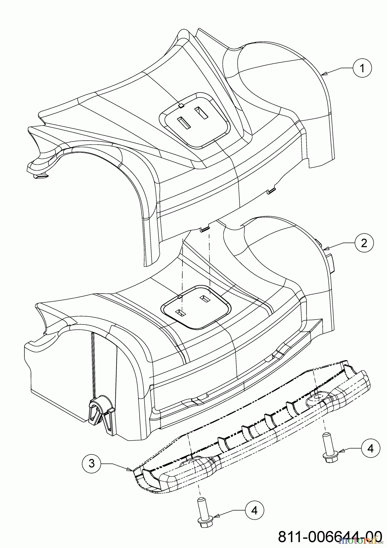 Wolf-Garten Motormäher A 4600 11C-TOSC650 (2021) Abdeckung Vorderachse