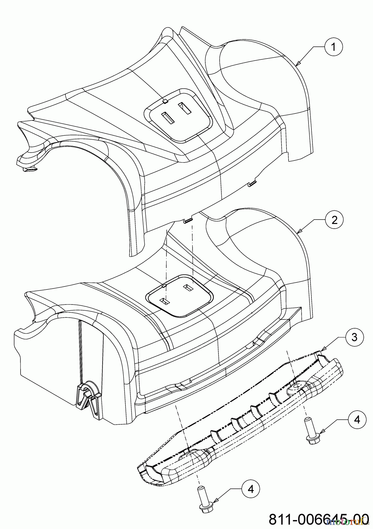 Wolf-Garten Motormäher mit Antrieb A 460 ASPHW 12CWTV5E650 (2021) Abdeckung Vorderachse