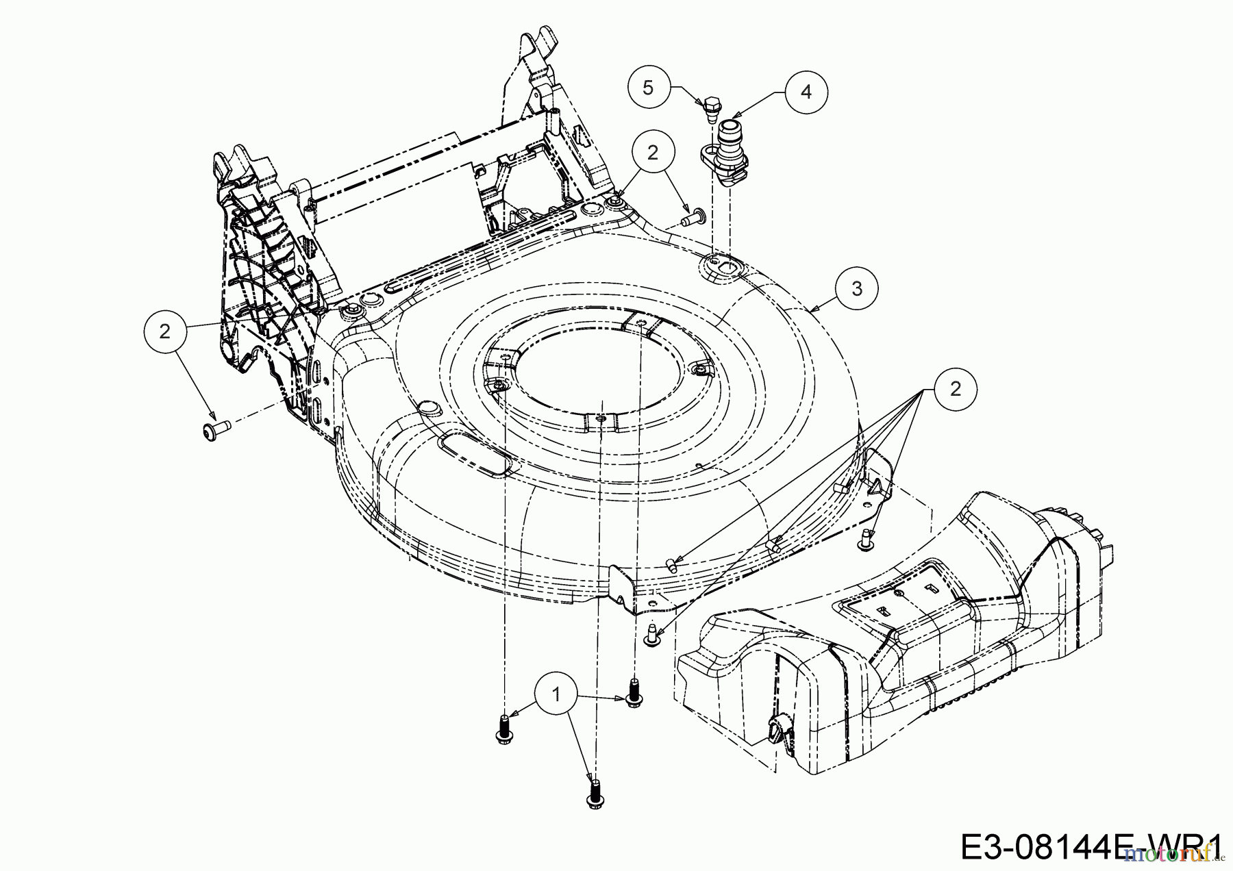 Wolf-Garten Motormäher mit Antrieb A 460 ASPHW 12CWTV5E650 (2021) Mähwerksgehäuse