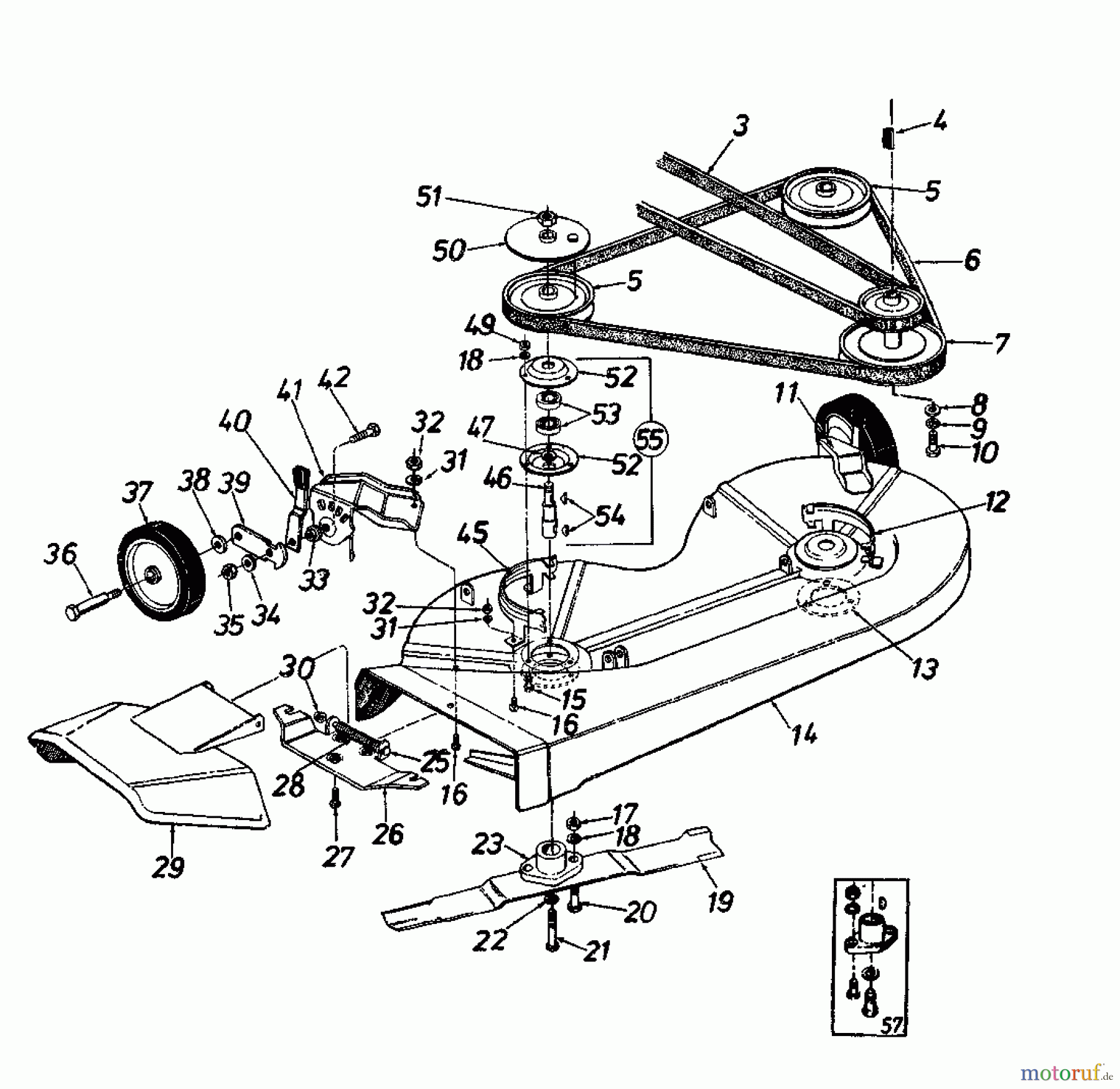  Columbia Rasentraktoren 110/960 N 135-6371  (1985) Mähwerk 38