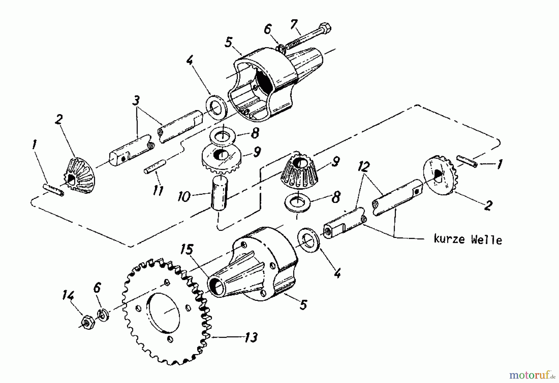 Columbia Rasentraktoren 110/760 SL 135-3980 (1985) Differential