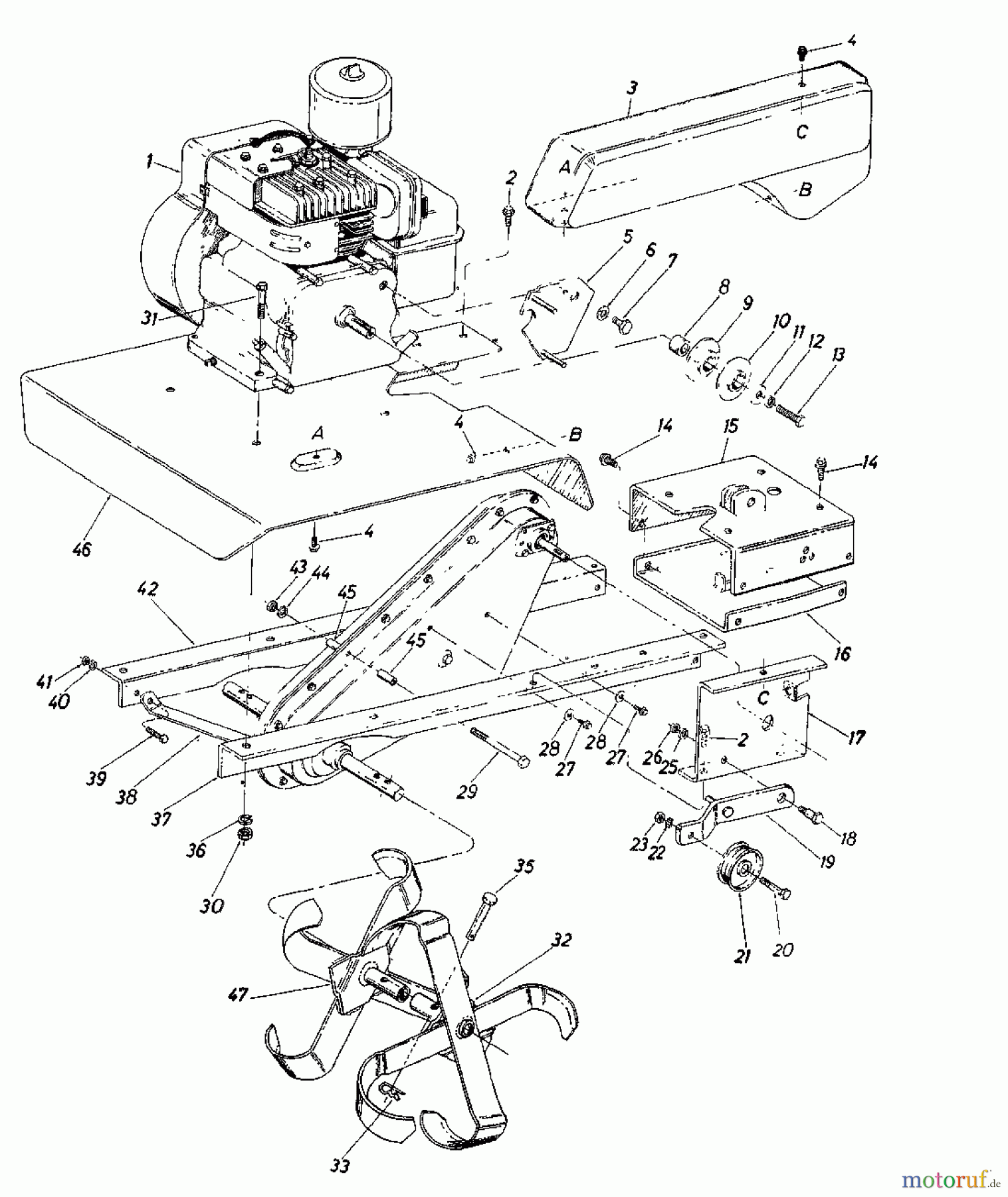 MTD Motorhacken Gartentiller 5 215-3200 (1985) Hacksterne