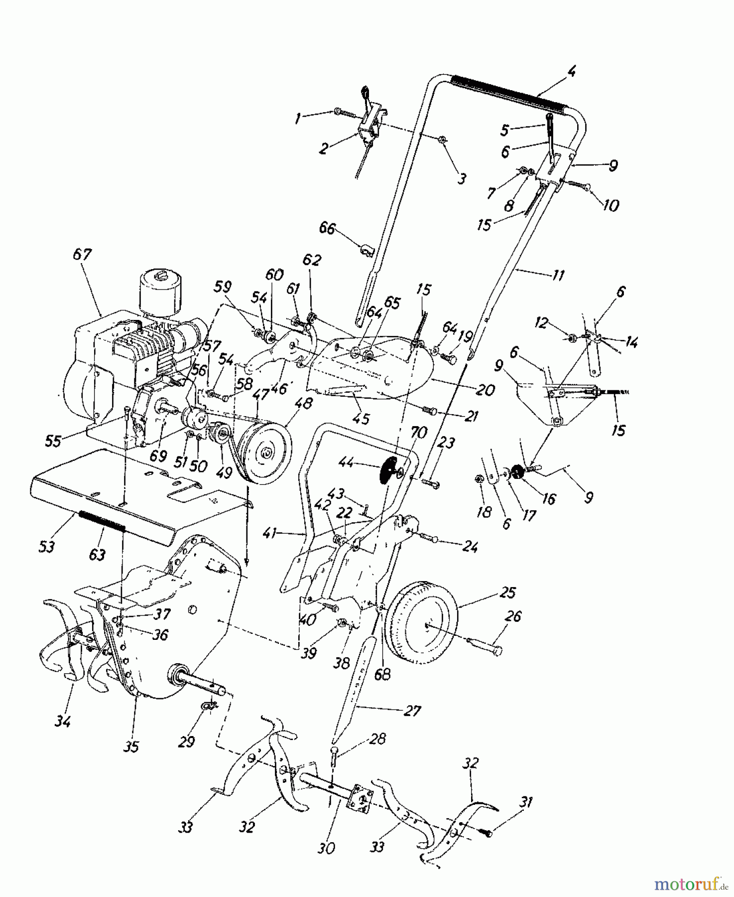  MTD Motorhacken GARTENTILLER  3 215-0300  (1985) Grundgerät