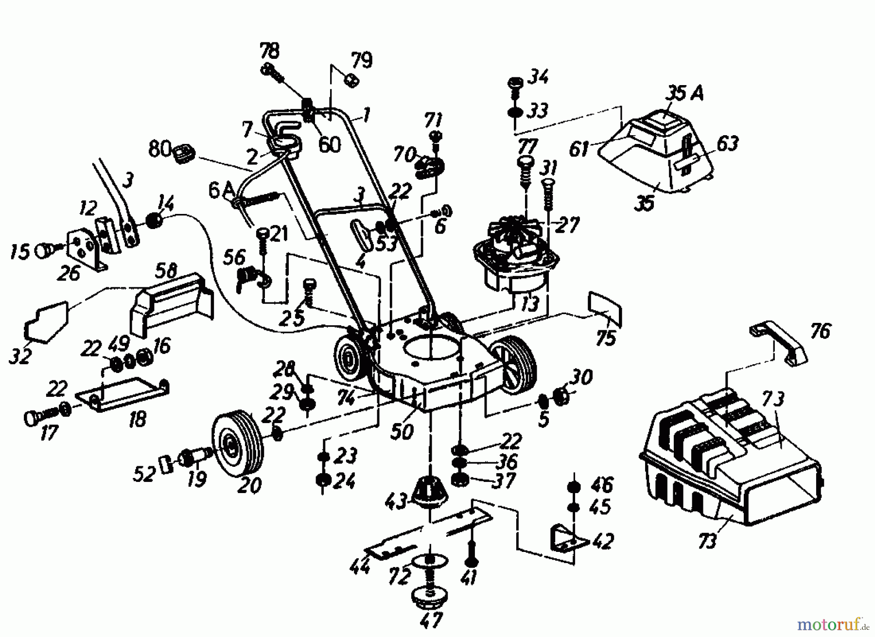  Golf Elektromäher 335 HE 02873.04  (1985) Grundgerät