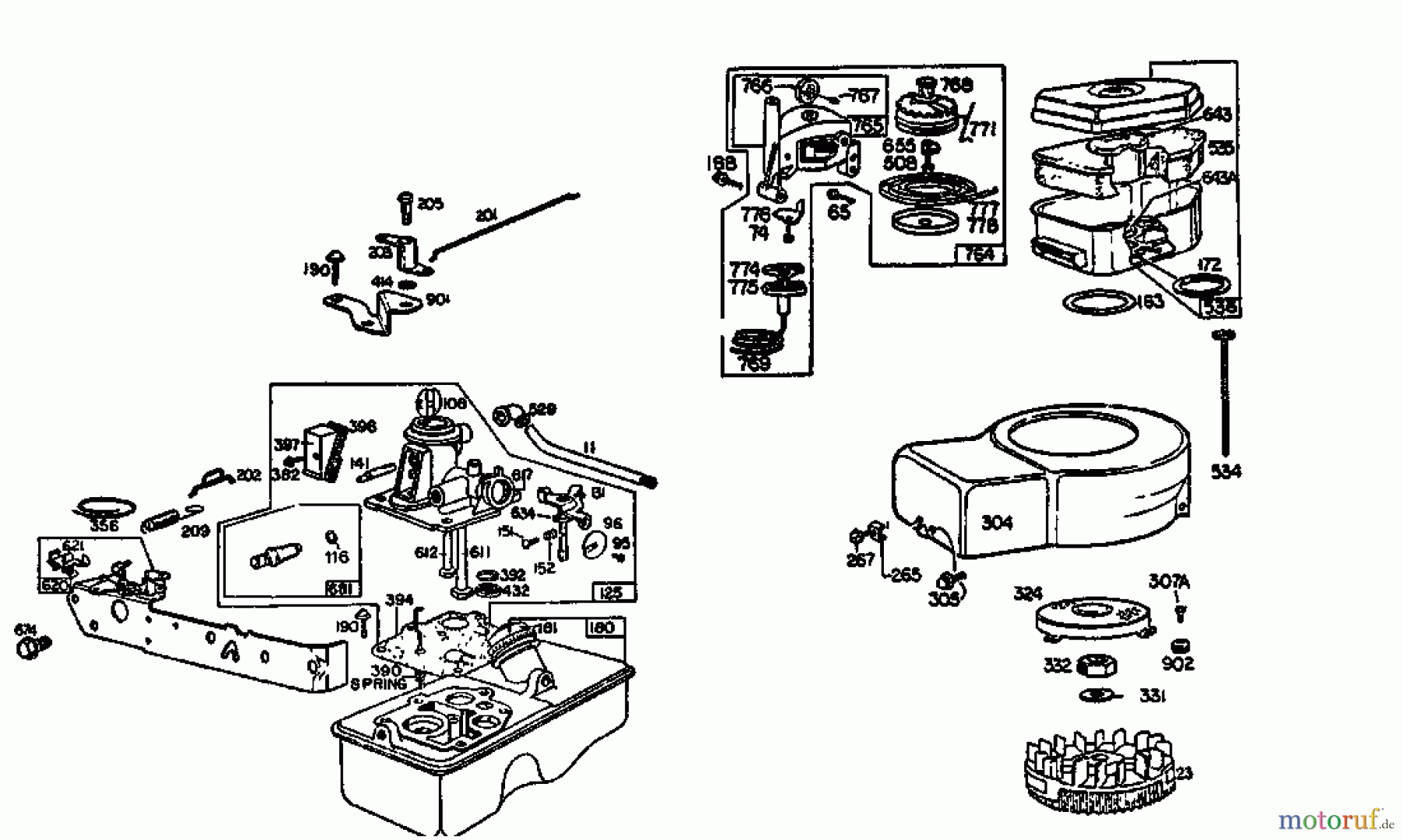 Gutbrod Motormäher mit Antrieb HB 45 R 02627.03 (1985) Vergaser