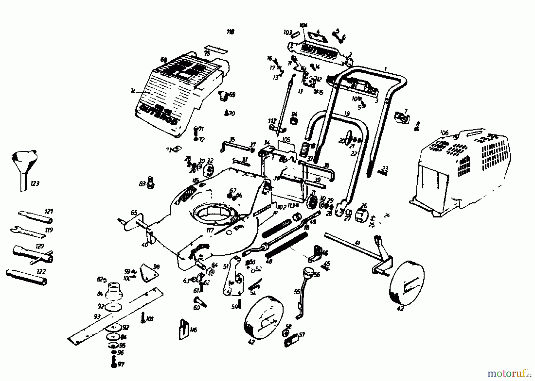  Gutbrod Motormäher HB 45 02867.02  (1985) Grundgerät