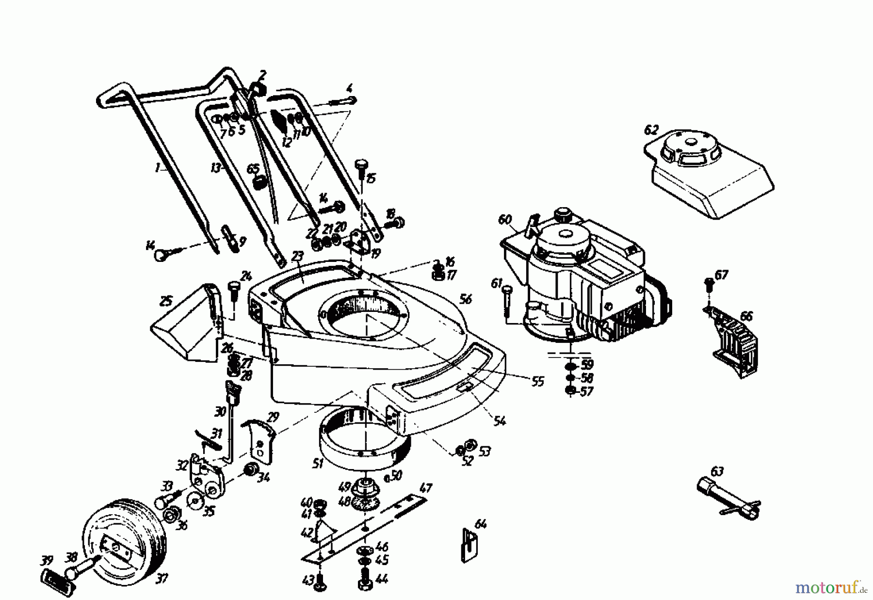  Gutbrod Motormäher 135 BL 4 T 02869.04  (1985) Grundgerät