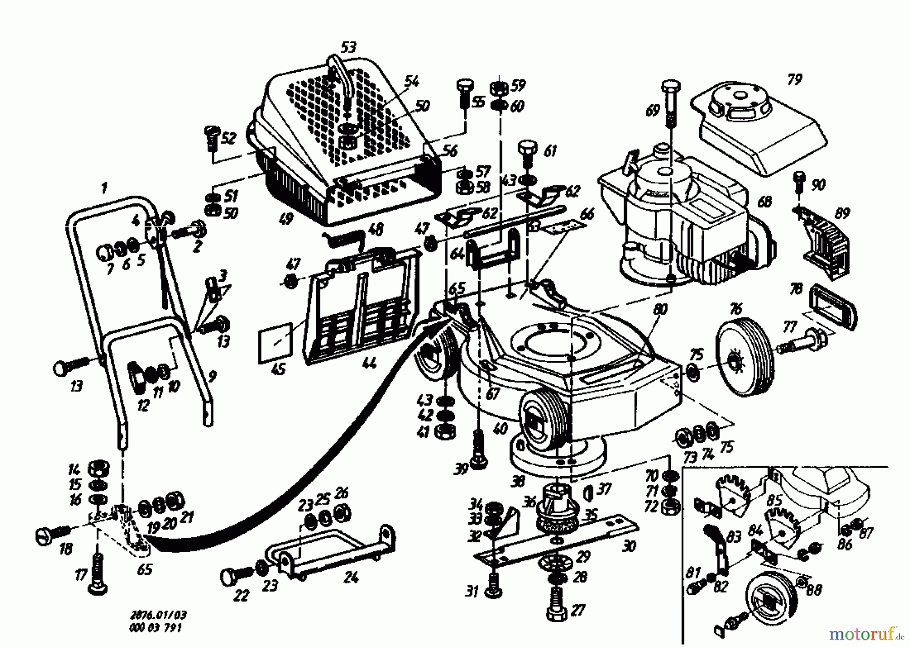Gutbrod Motormäher TURBO 45 B 02876.01 (1985) Grundgerät