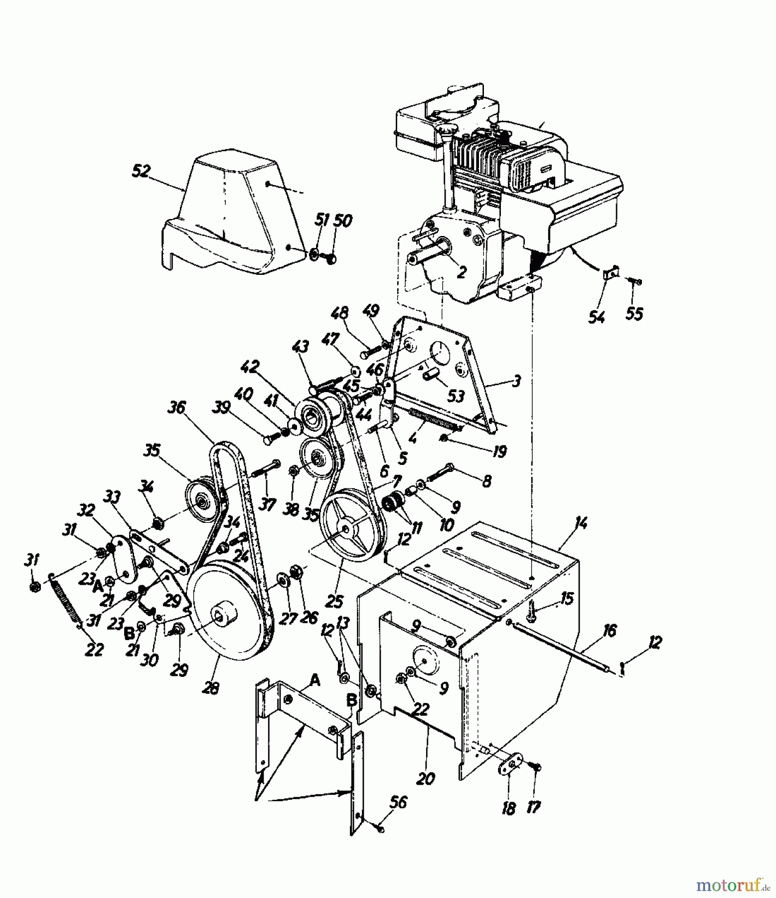  Blizzard Schneefräsen N 8-61 316-5800 (1986) Fahrantrieb, Fräsantrieb