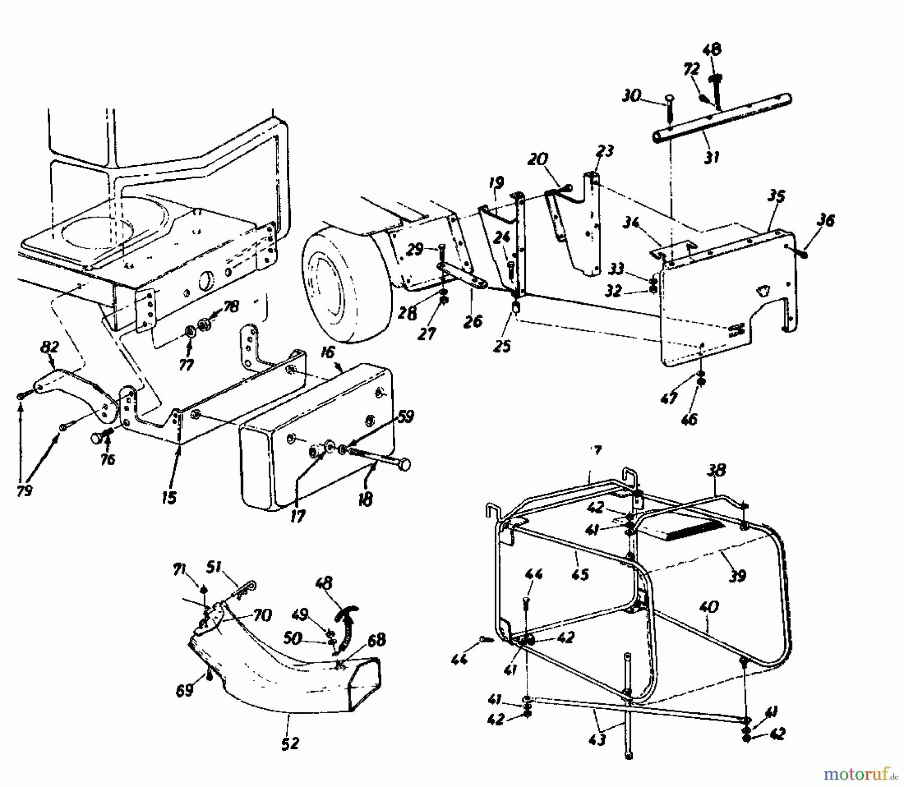  MTD Zubehör Zubehör Garten- und Rasentraktoren Grasfangvorrichtung für 30