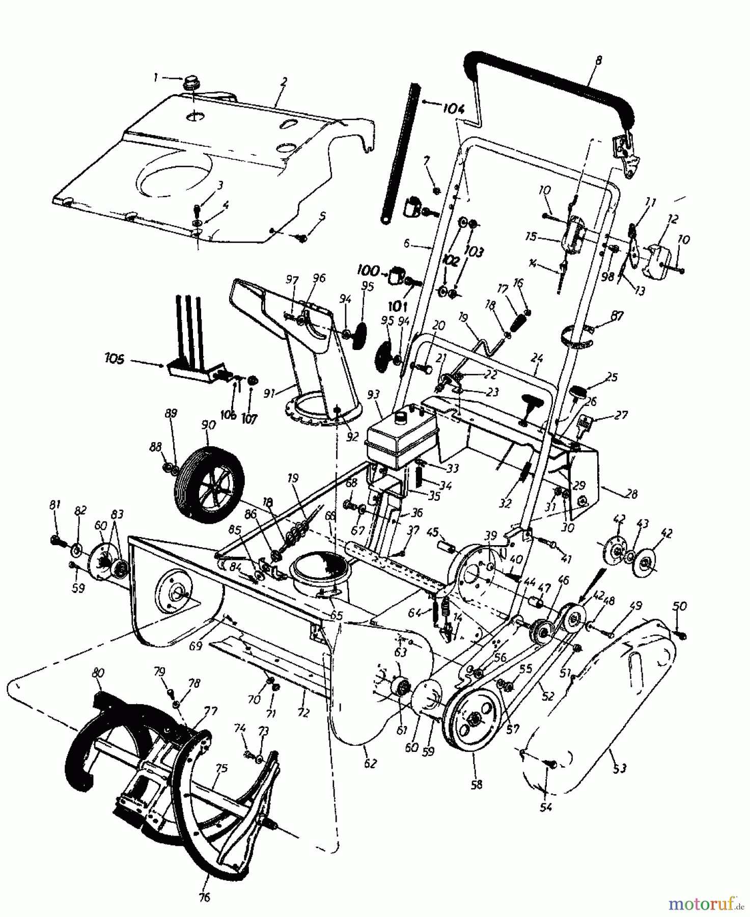  Blizzard Schneefräsen N 3-53 316-1800 (1986) Grundgerät