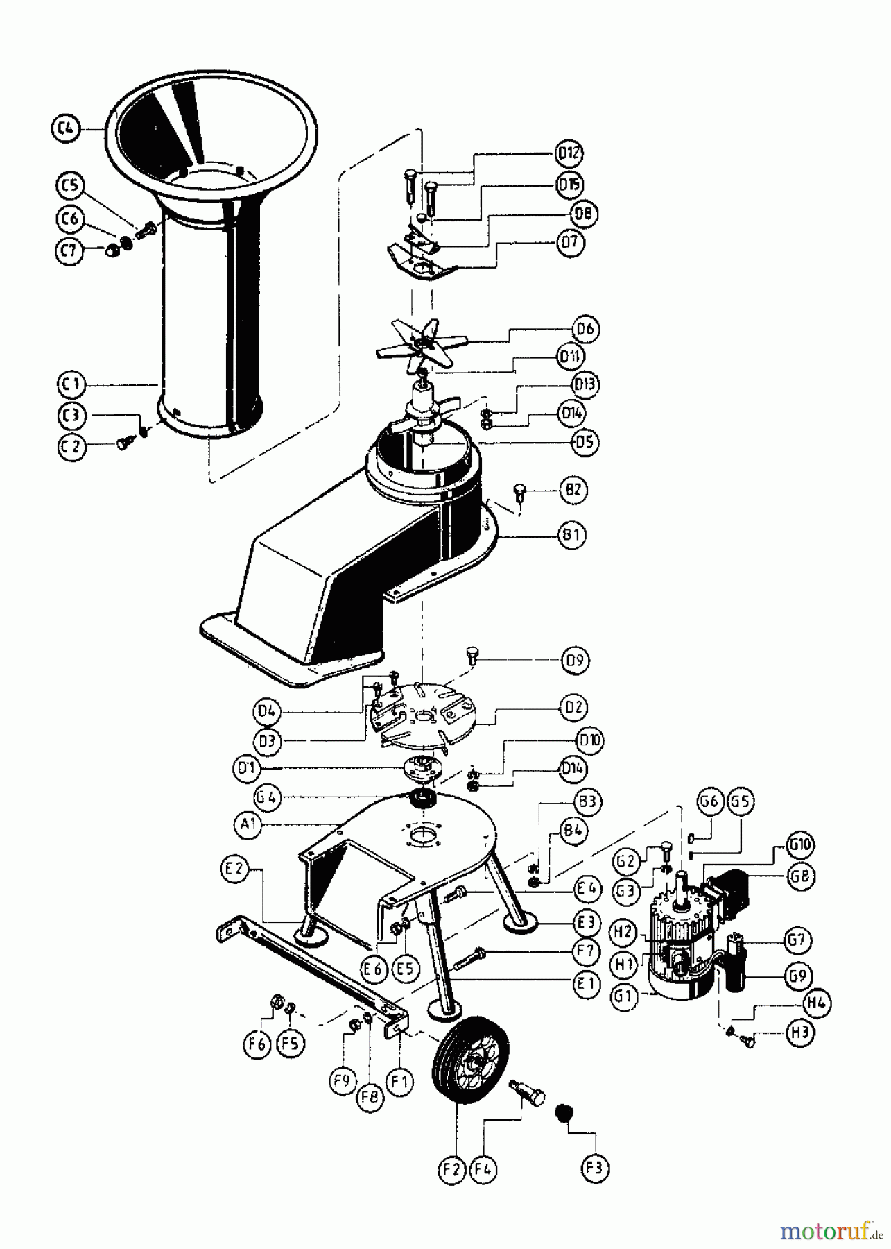  MTD Häcksler STAR KOMPOSTER 3300 E 186-0186  (1986) Grundgerät