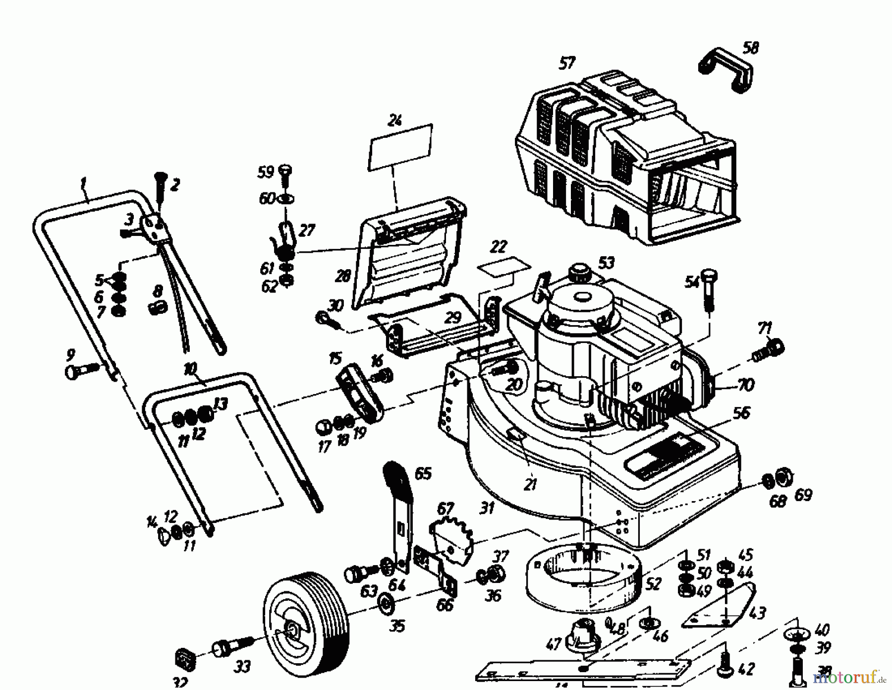  Golf Motormäher 4 T 02891.02  (1986) Grundgerät
