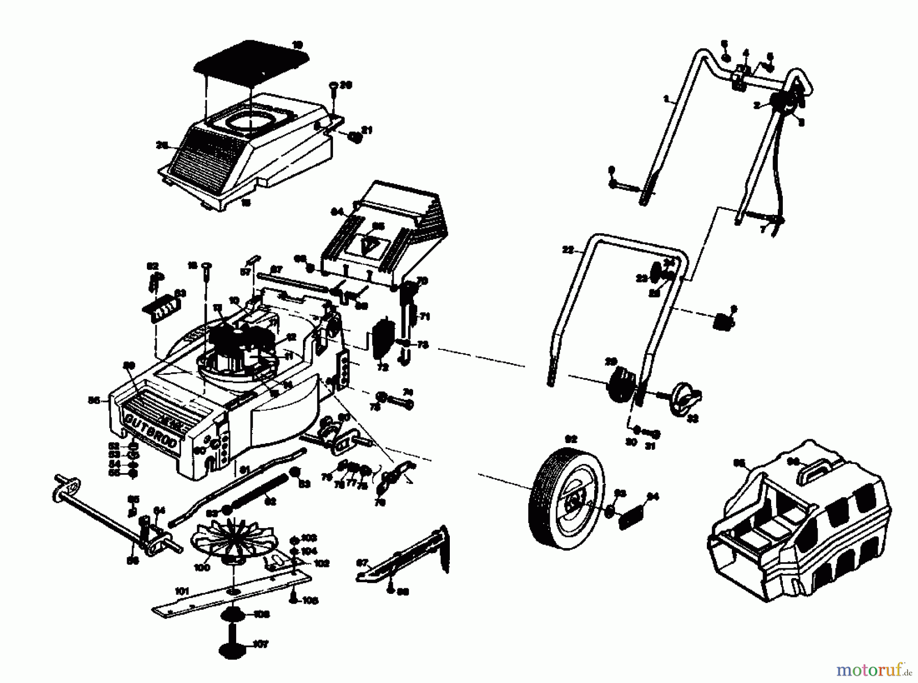 Gutbrod Elektromäher HE 40 L 02895.01 (1986) Grundgerät