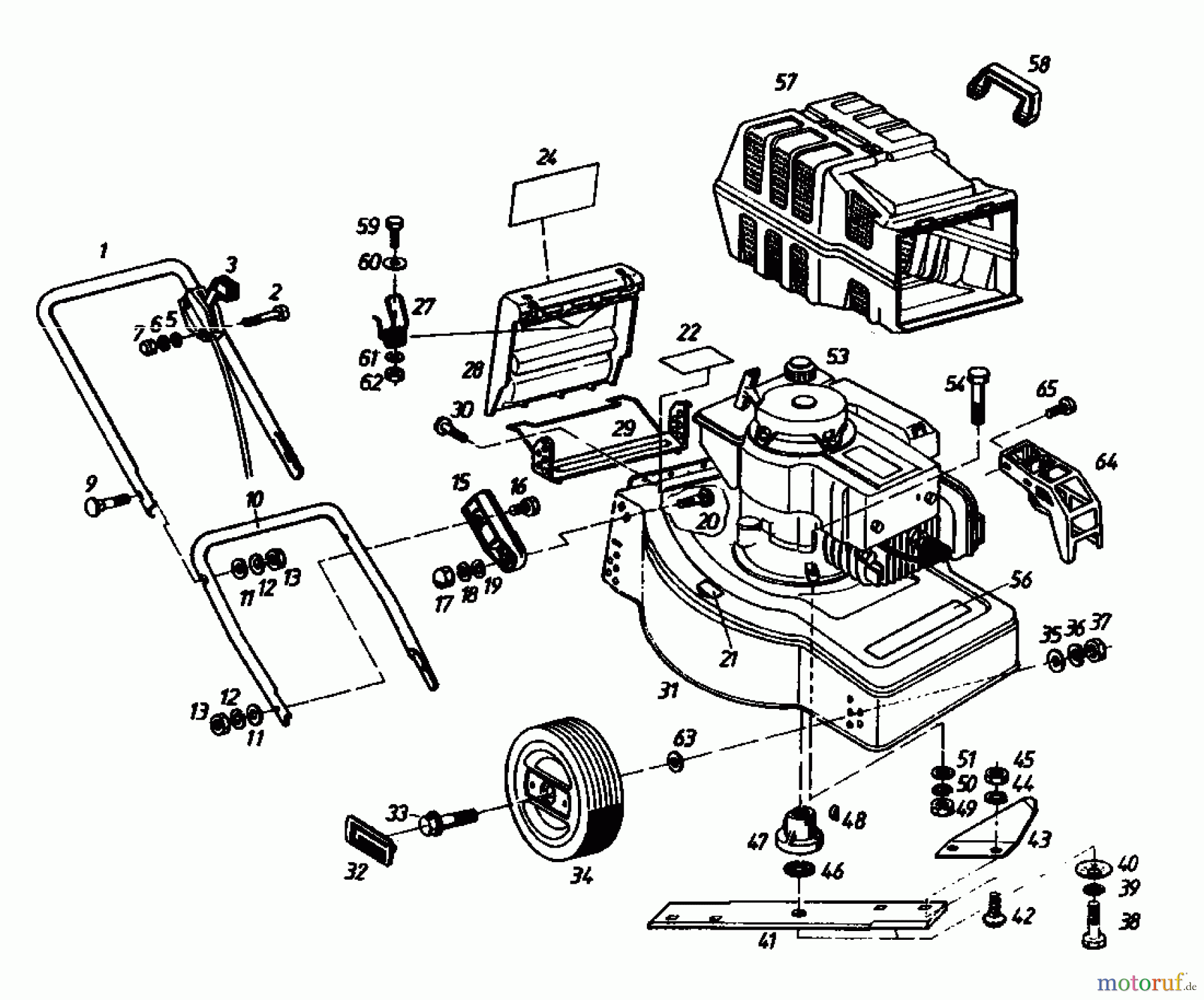 Gutbrod Motormäher TURBO 46 HB 02893.01 (1986) Grundgerät