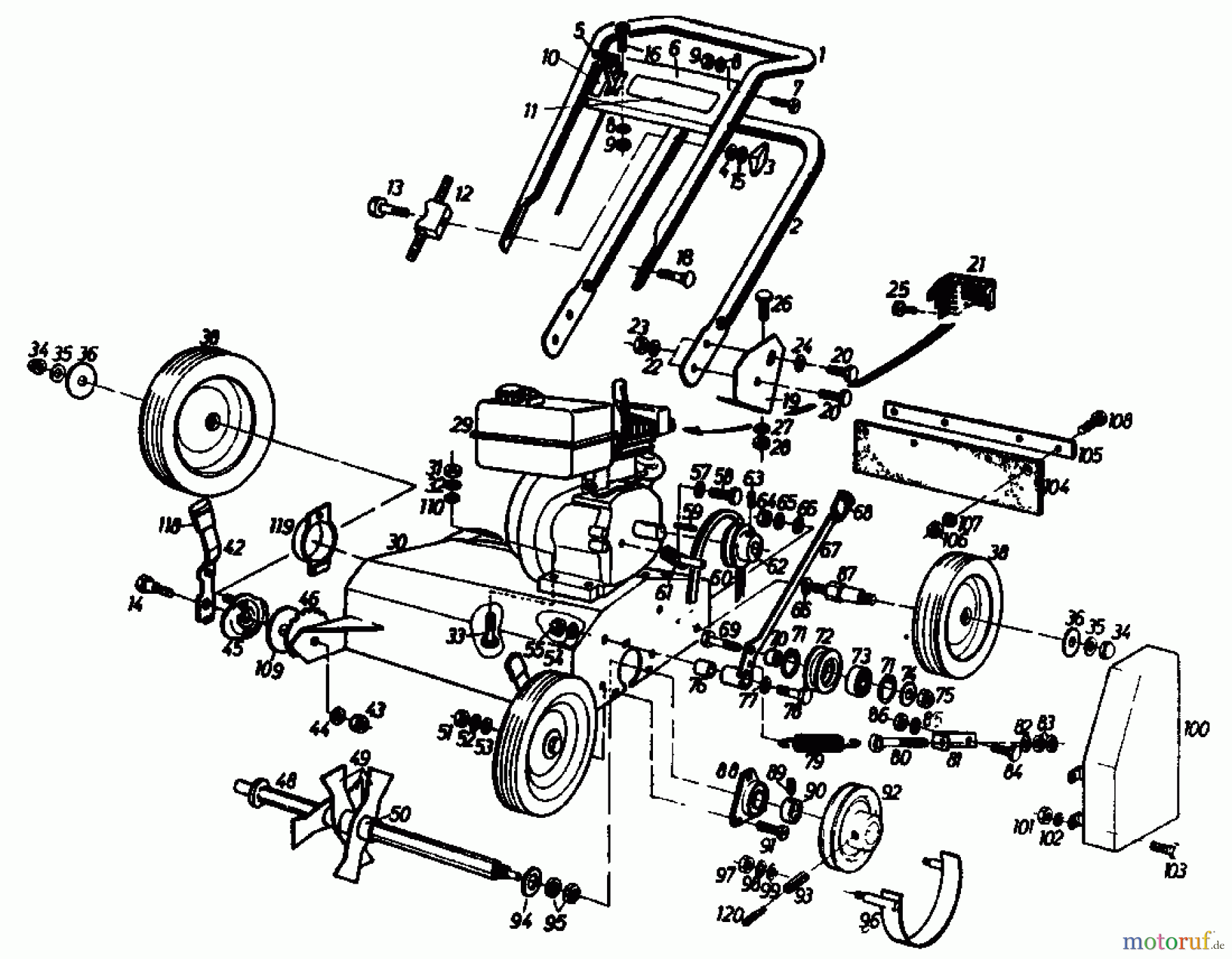 Gutbrod Motorvertikutierer VS 50 A 00053.01 (1986) Grundgerät