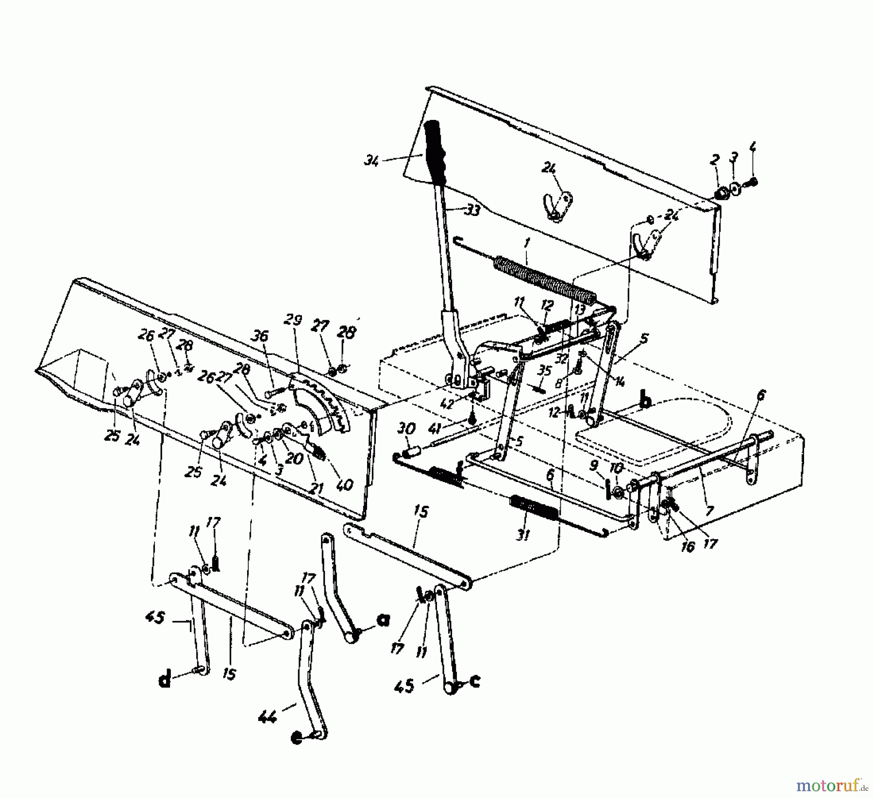 Novotrac Rasentraktoren NOVOTRAC 111 137-5670 (1987) Mähwerksaushebung