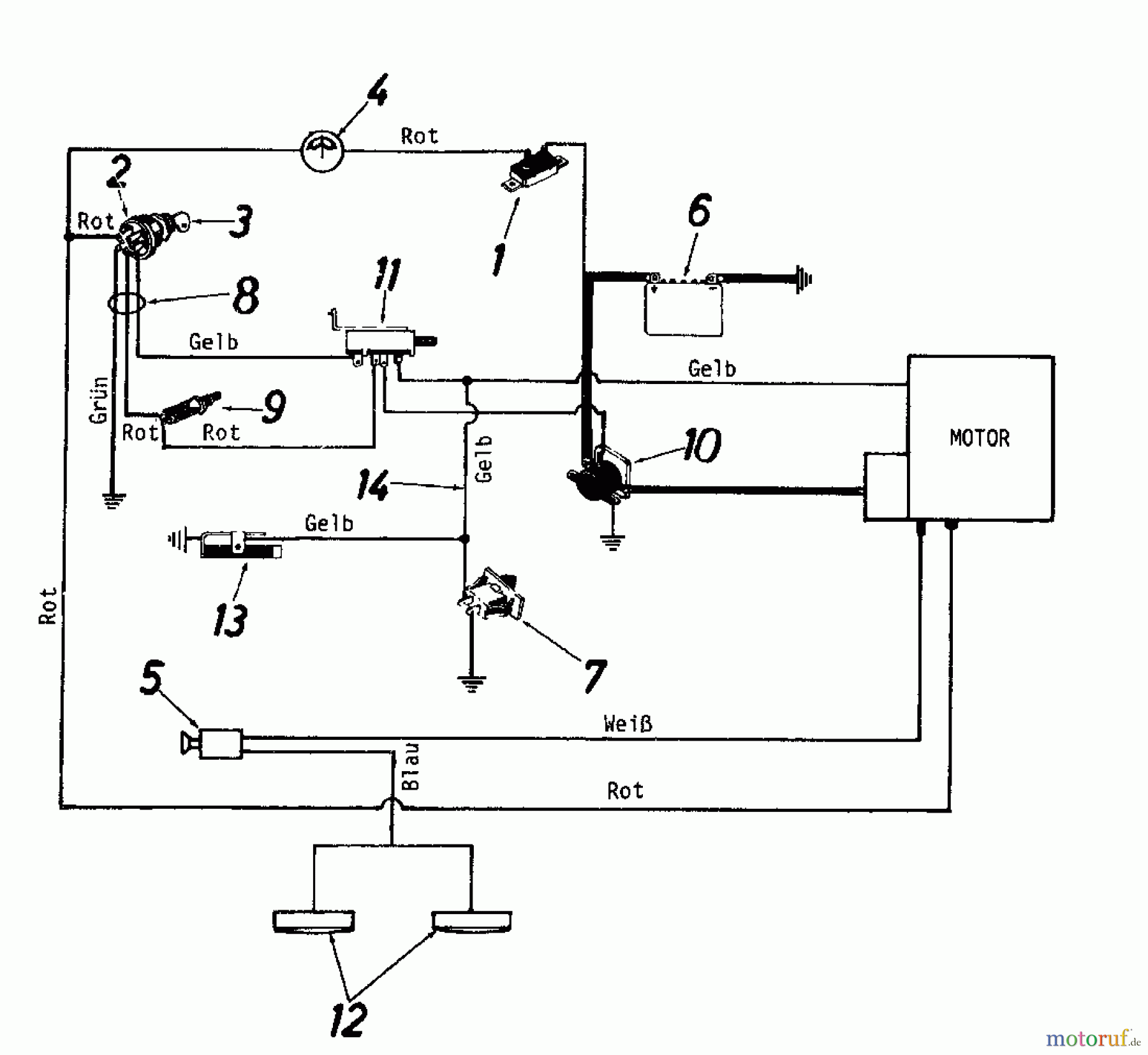 Novotrac Rasentraktoren NOVOTRAC 10 SL Classic 135-5280  (1985) Schaltplan