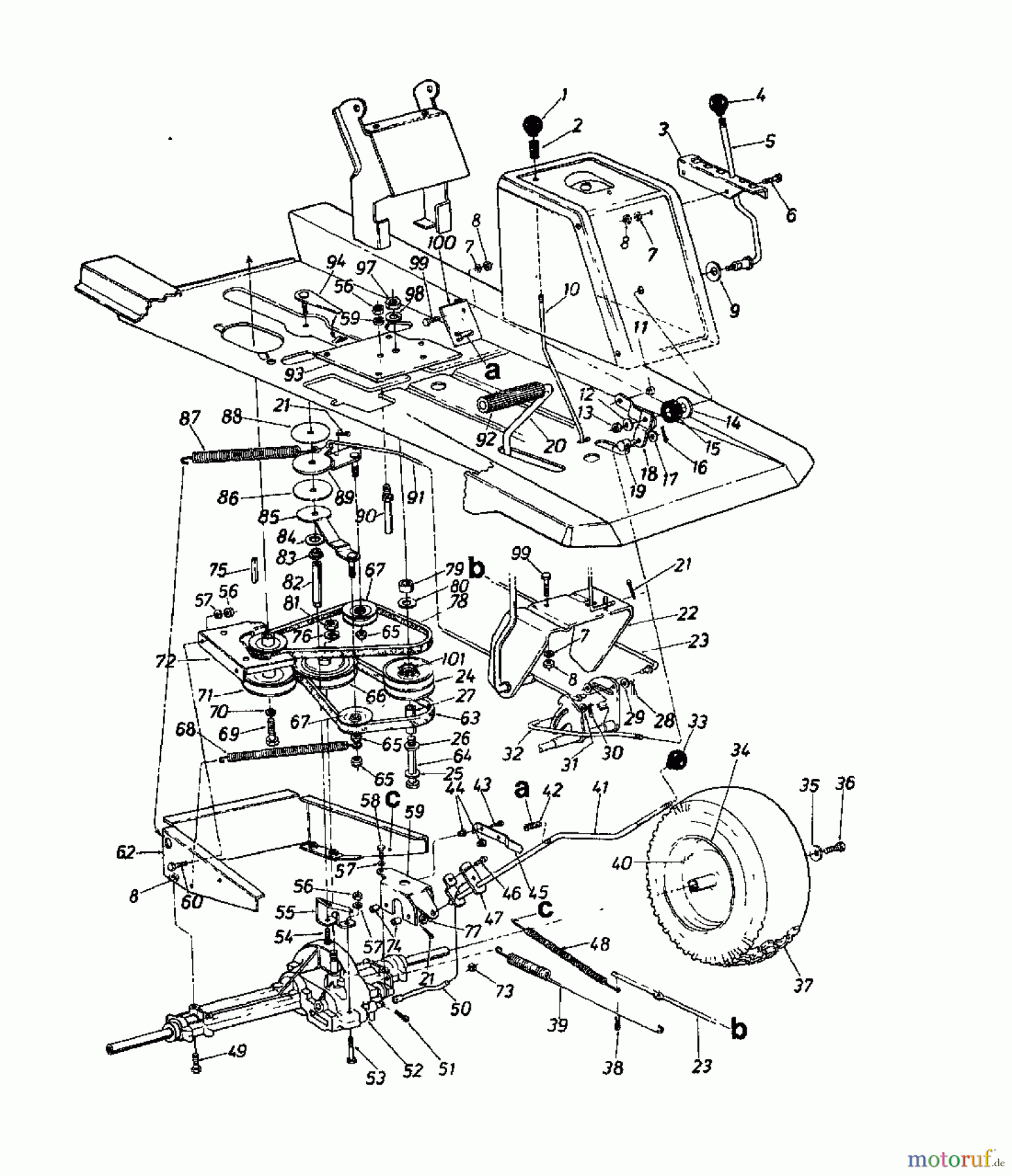 Columbia Rasentraktoren 8/760 HA 137-5040 (1987) Fahrantrieb, Räder