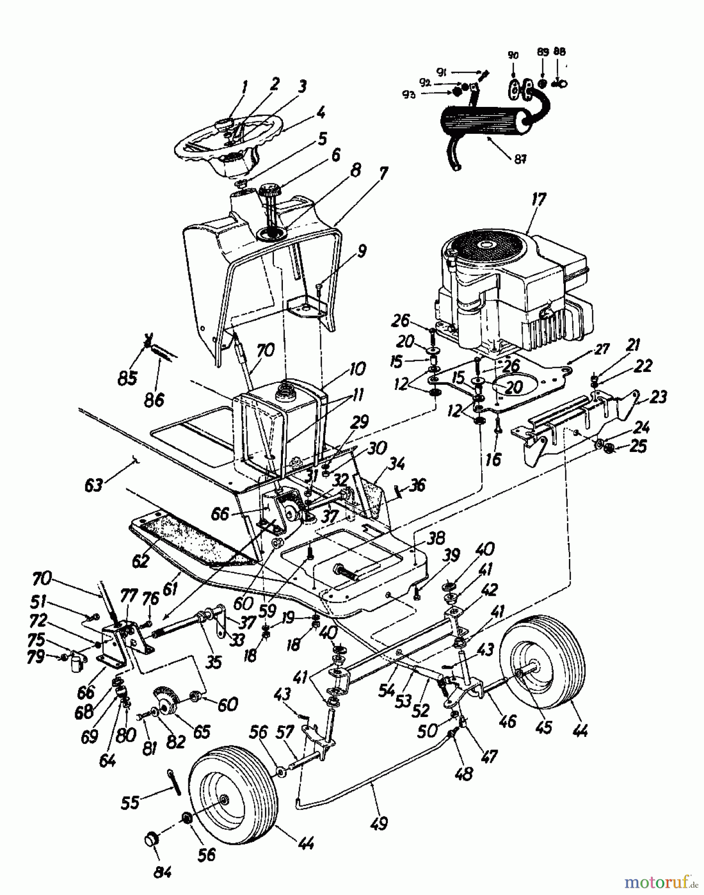 Columbia Rasentraktoren RD 11/660 137-5240 (1987) Vorderachse