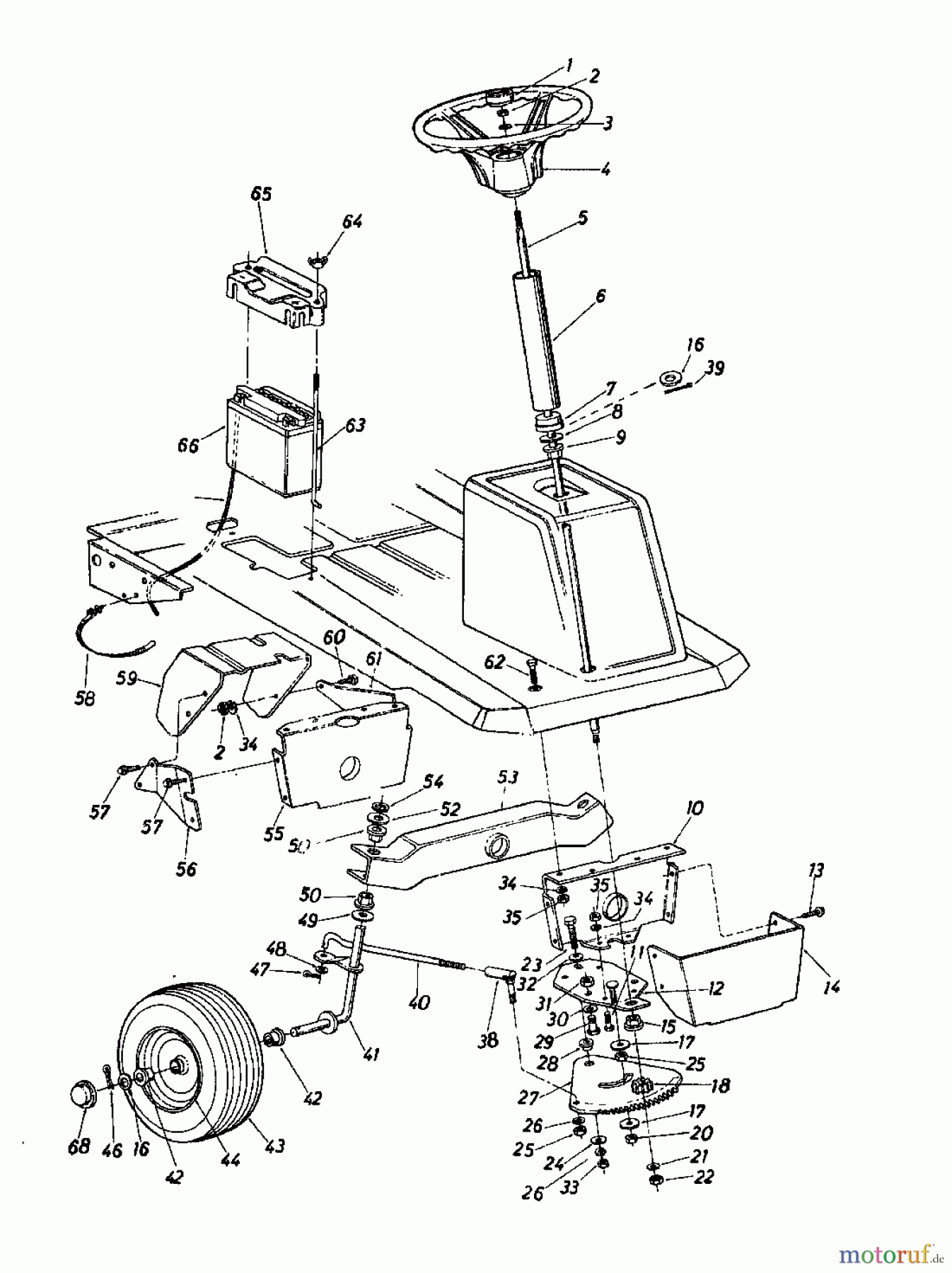 Columbia Rasentraktoren 8/760 HA 137-5040 (1987) Vorderachse