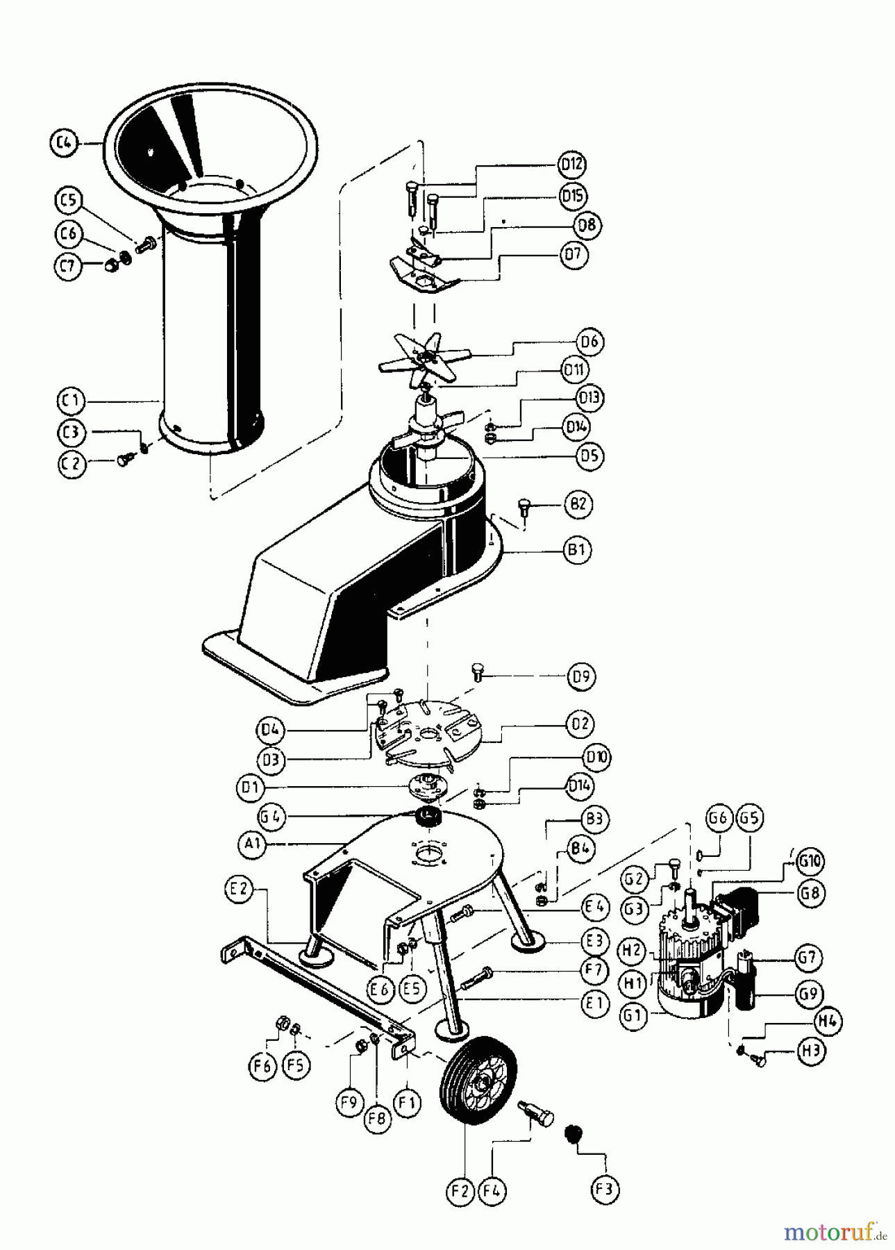  MTD Häcksler STAR KOMPOSTER 3300 E 186-0186  (1987) Grundgerät