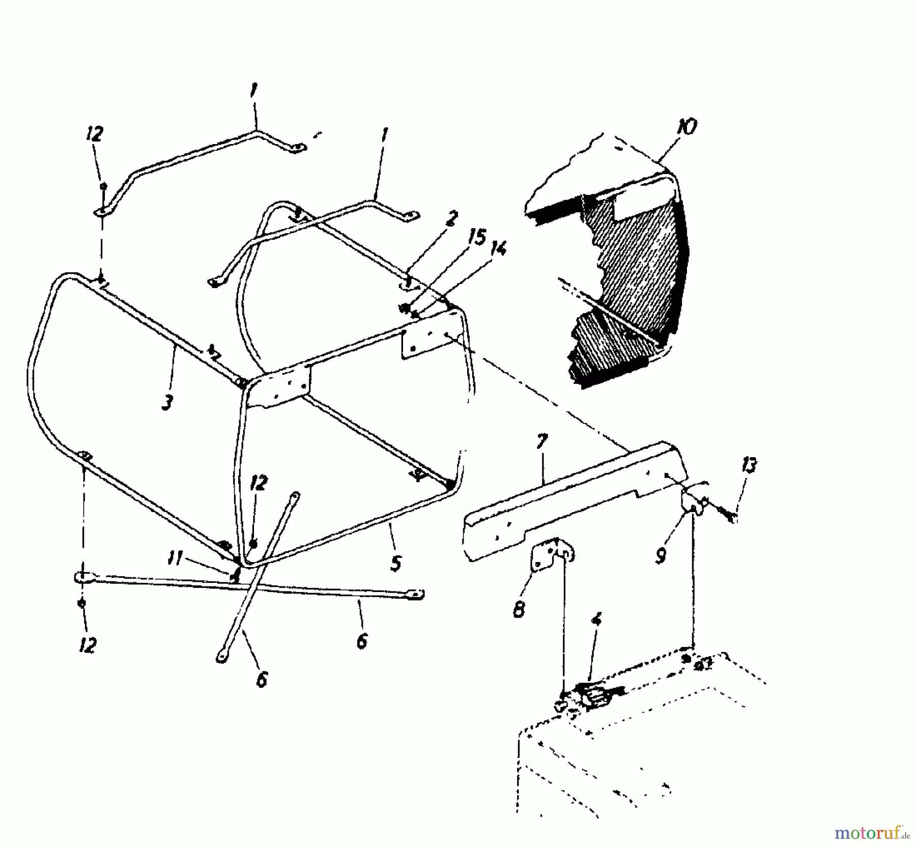 Columbia Rasentraktoren RD 11/660 137-5240 (1987) Grasfangkorb