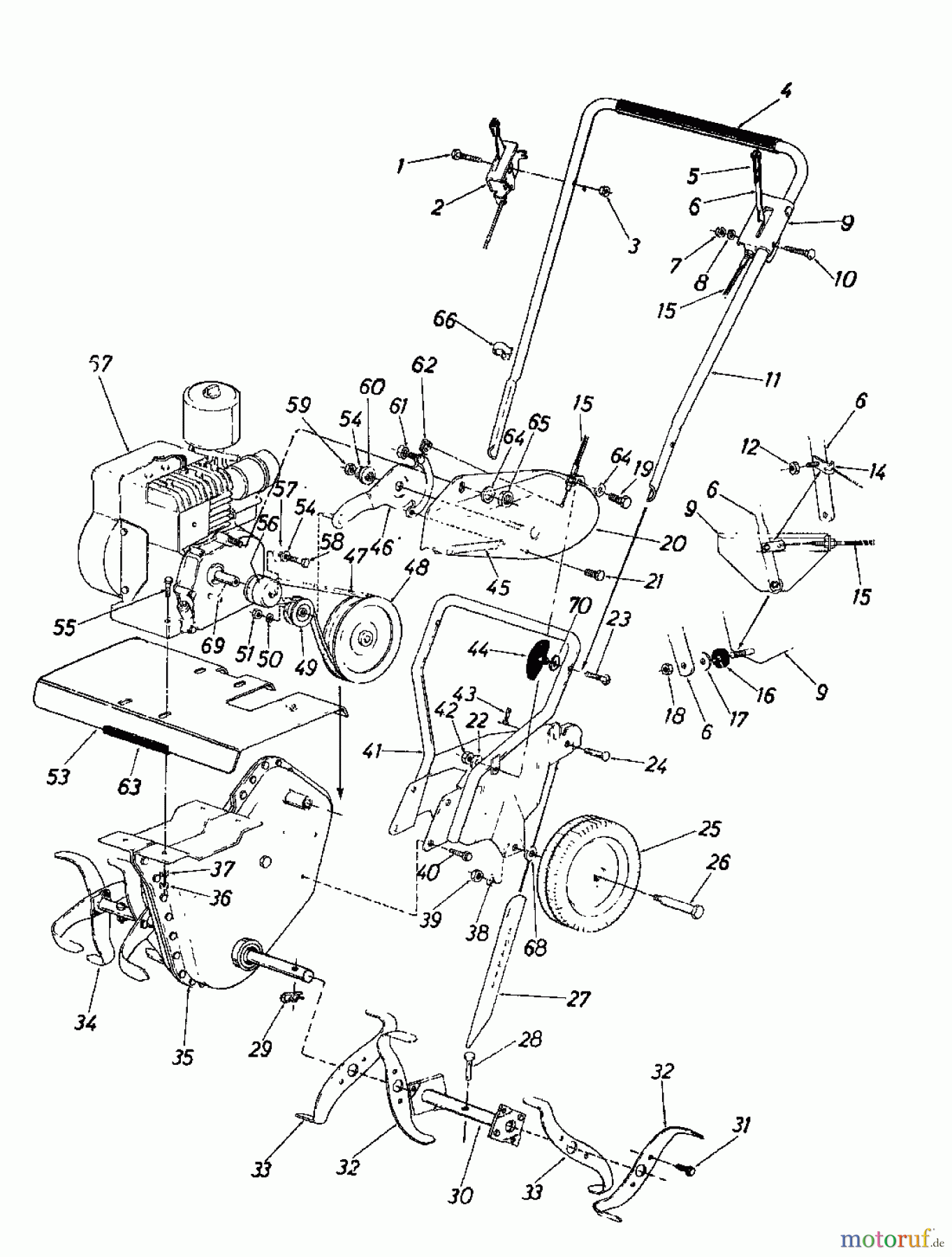 MTD Motorhacken Gartentiller 3 217-0300 (1987) Grundgerät