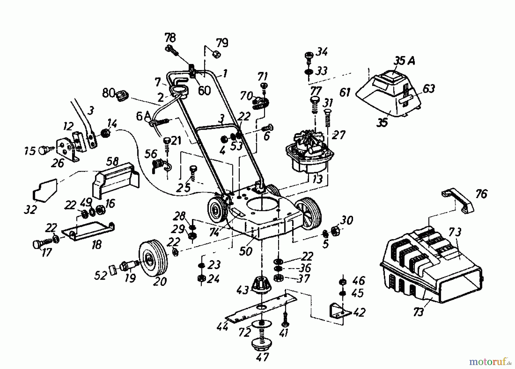  Golf Elektromäher 335 HE 02873.04  (1987) Grundgerät