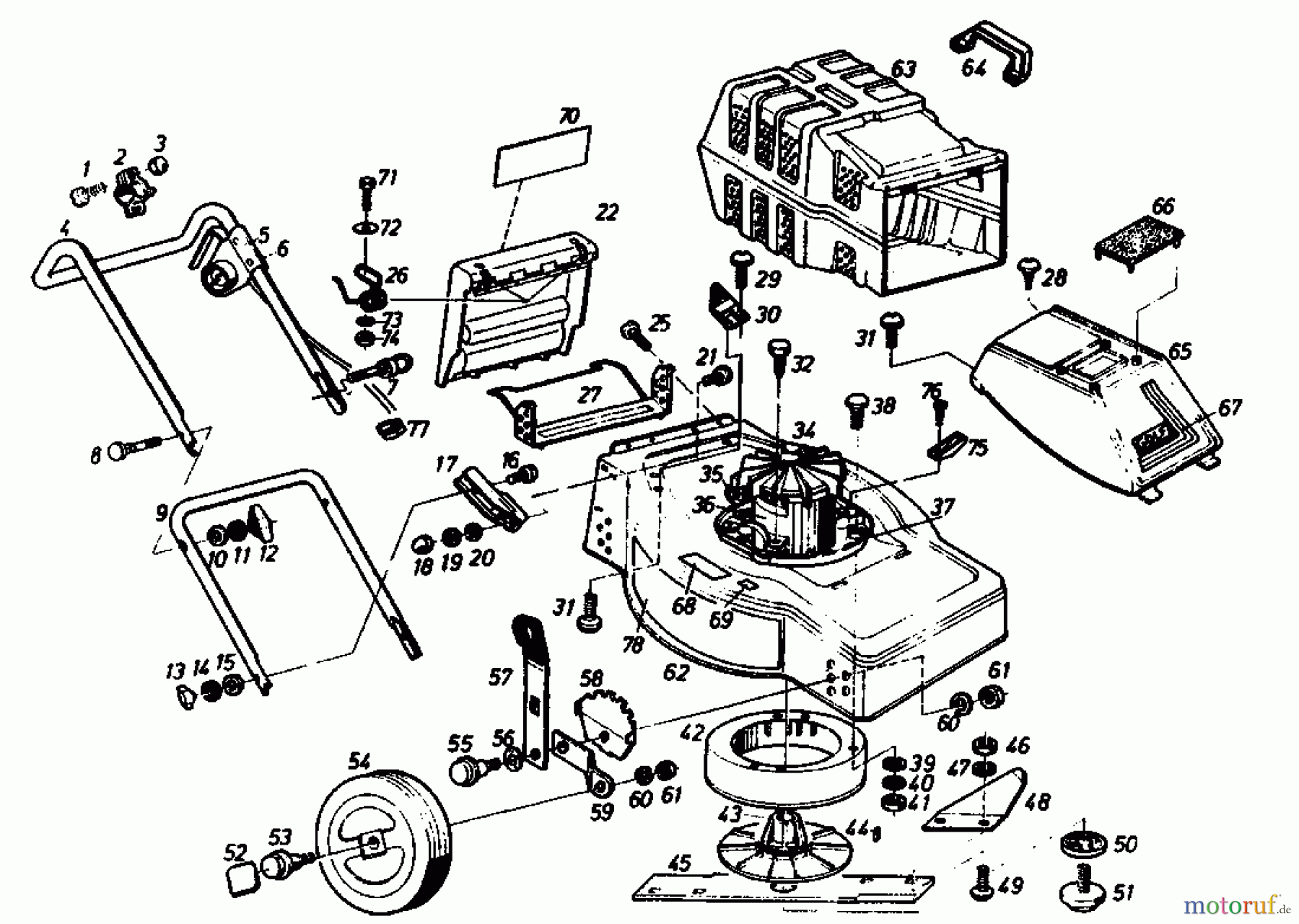  Golf Elektromäher 245 HLE 02623.08  (1987) Grundgerät