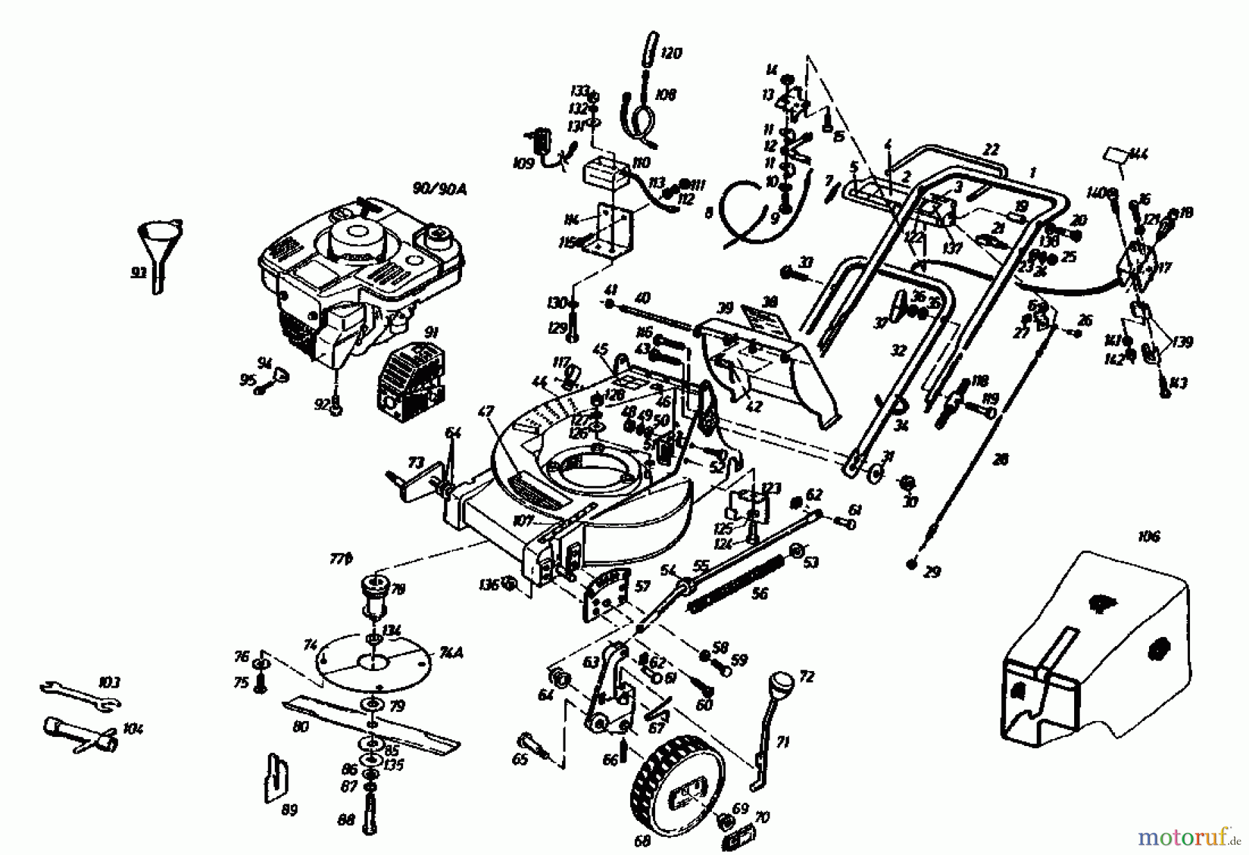  Gutbrod Motormäher mit Antrieb HB 55 R 02882.05  (1987) Grundgerät