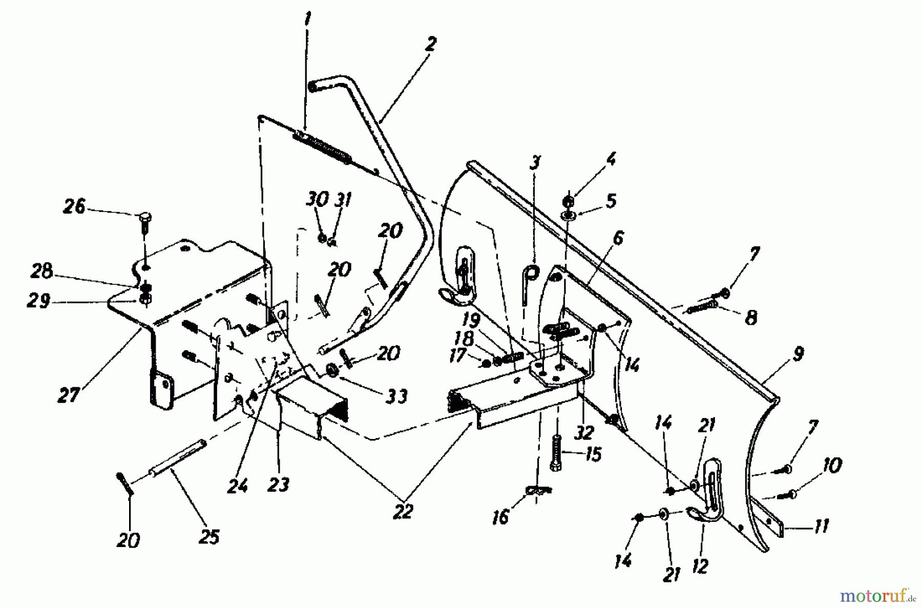 MTD Zubehör Zubehör Garten- und Rasentraktoren Räumschild RS 106 02052.06  (1987) Räumschild