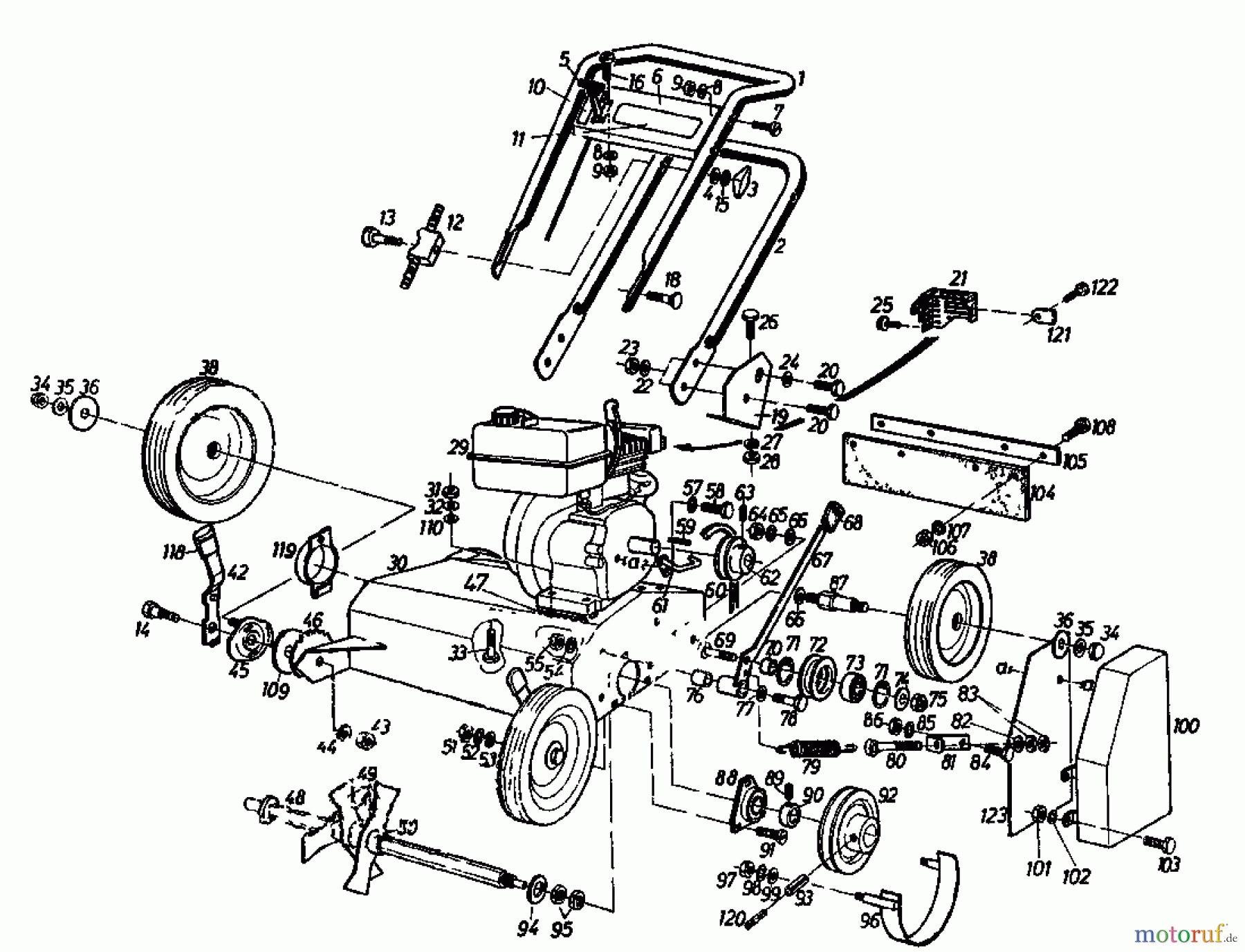 Gutbrod Motorvertikutierer VS 50 A 00053.01 (1987) Grundgerät