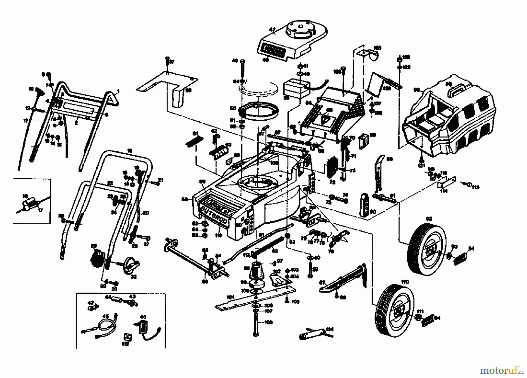  Gutbrod Motormäher HB 40 02896.01  (1987) Grundgerät