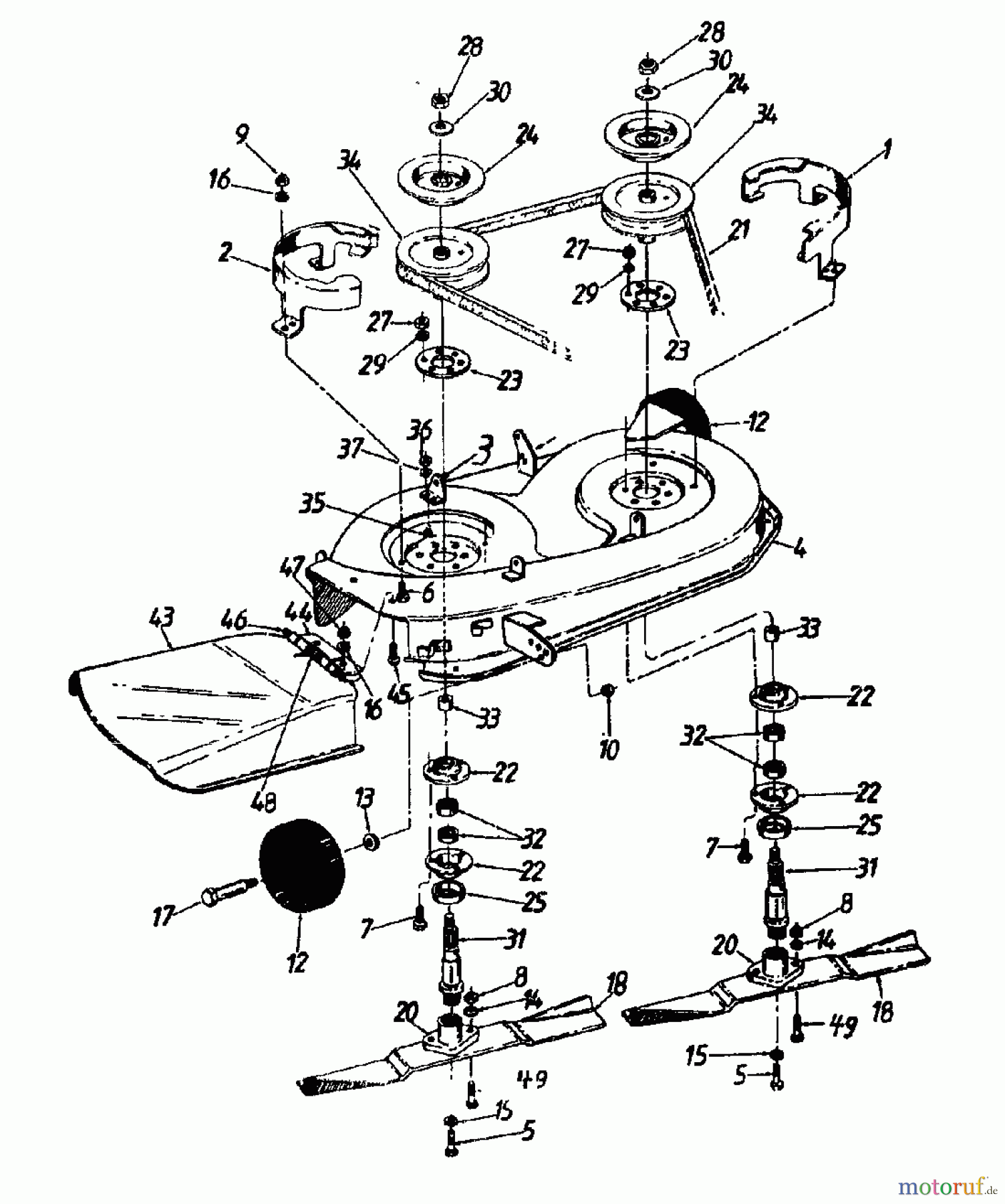  Columbia Rasentraktoren 111/810 138-3470  (1988) Mähwerk D (32