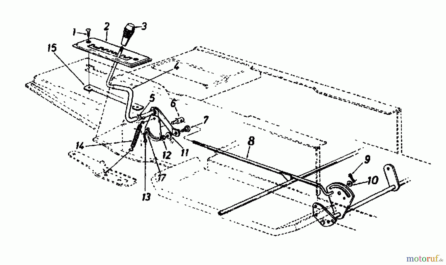 Columbia Rasentraktoren 111/960 138-6370  (1988) Schalthebel