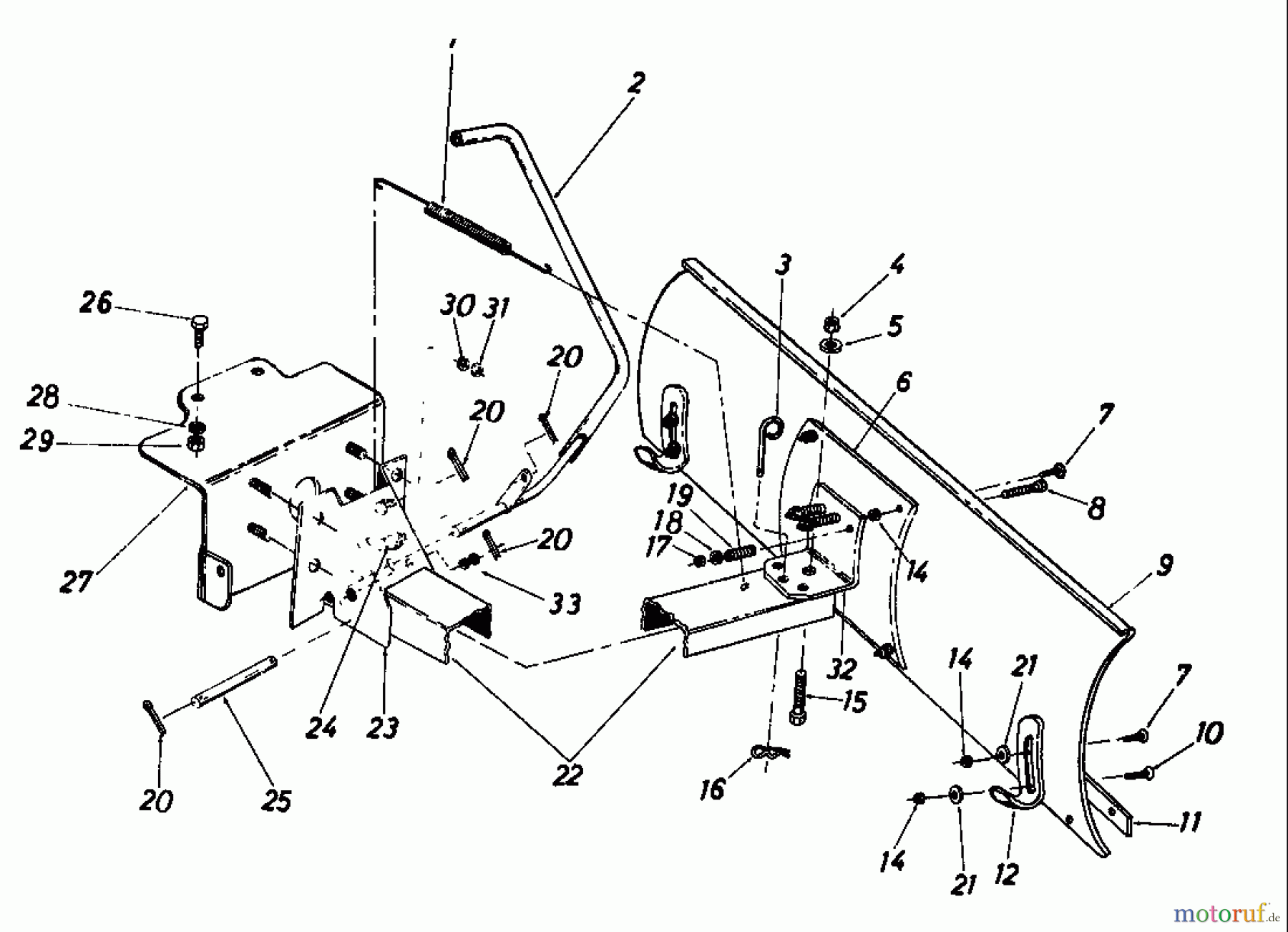 MTD Zubehör Zubehör Garten- und Rasentraktoren Räumschild für 300 Serie 198-4651 (1988) Räumschild