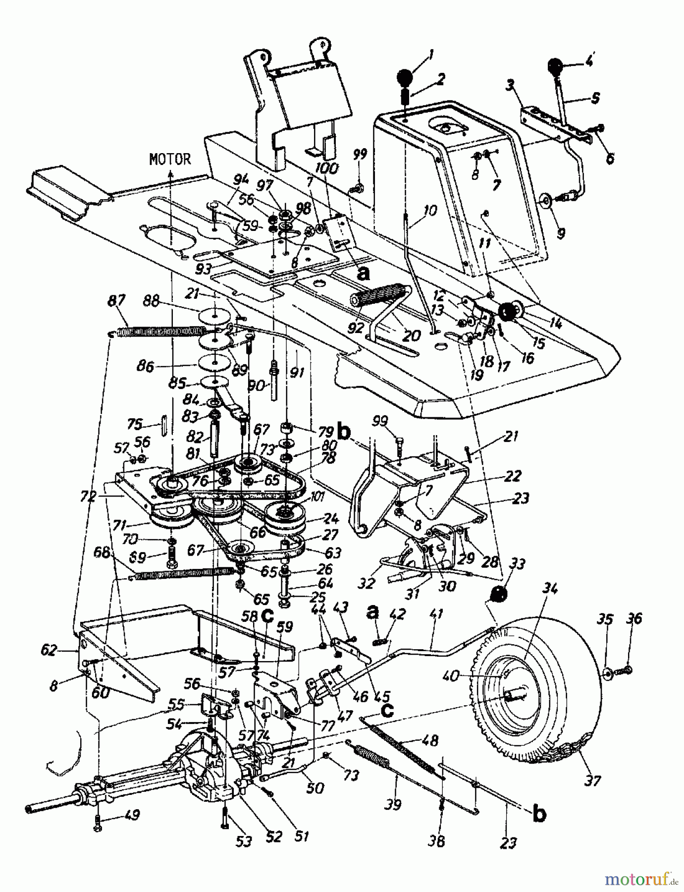 Columbia Rasentraktoren 8/760 HA 138-5040 (1988) Fahrantrieb, Räder