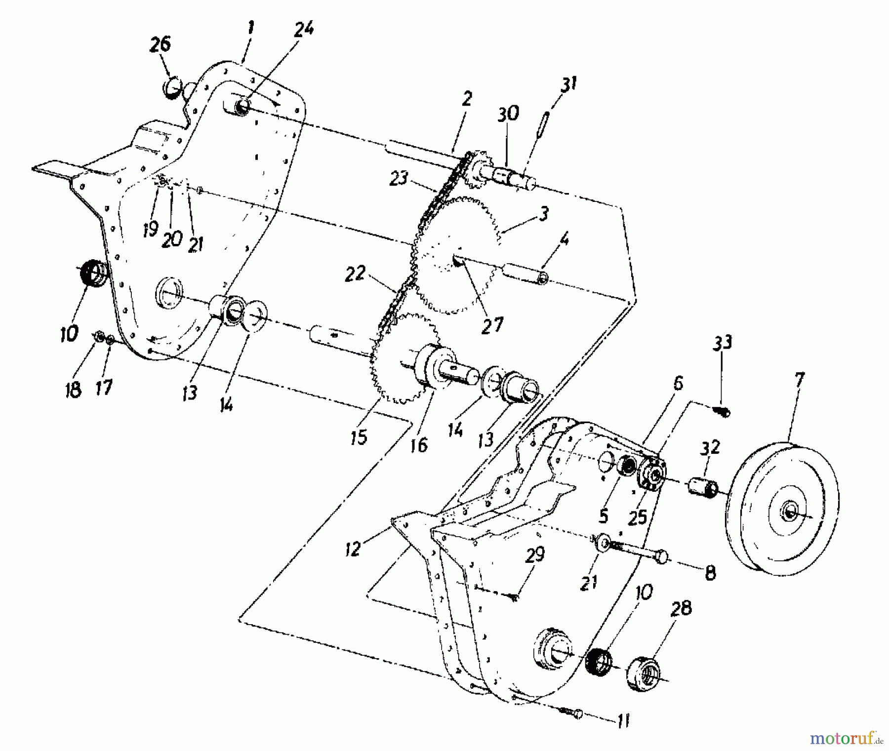 MTD Motorhacken GARTENTILLER 3 218-3200 (1988) Kettenkasten