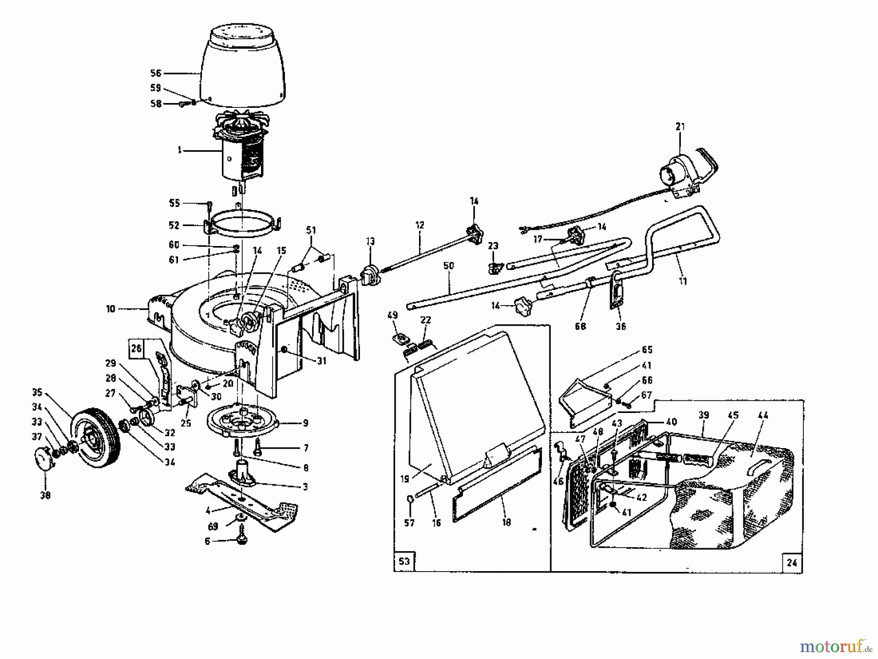 Rotaro Elektromäher ROTARO 40 E 188-0143 (1988) Grundgerät