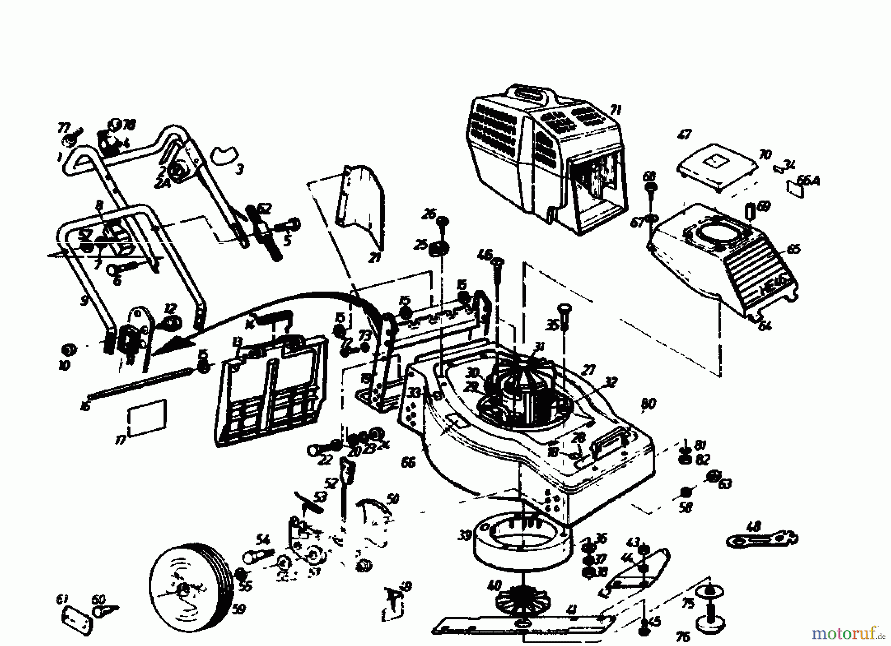 Gutbrod Elektromäher HE 46 02865.06 (1988) Grundgerät